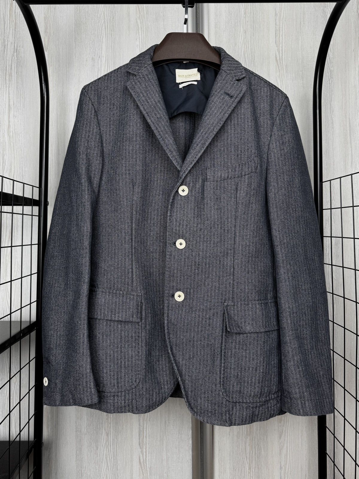 Levi's Made & Crafted Levi’s Made & Crafted Sample Garment Herringbone Blazer sz 2 Size US M / EU 48-50 / 2 - 2 Thumbnail