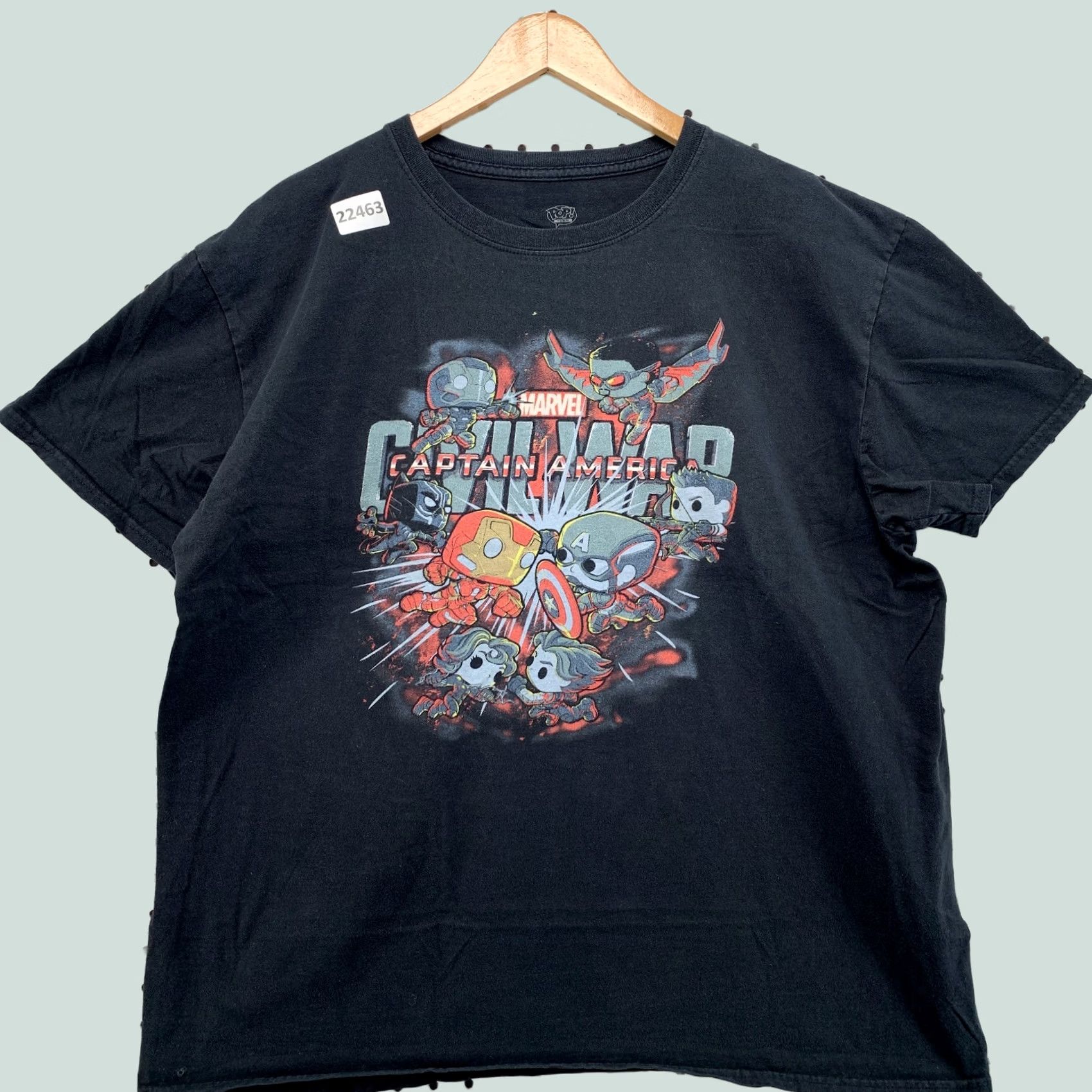 Vintage Marvel Shirt TEE Large Black Civil War Cartoon Movie Short Sleeve 23x28 Men Size US L / EU 52-54 / 3 - 1 Thumbnail