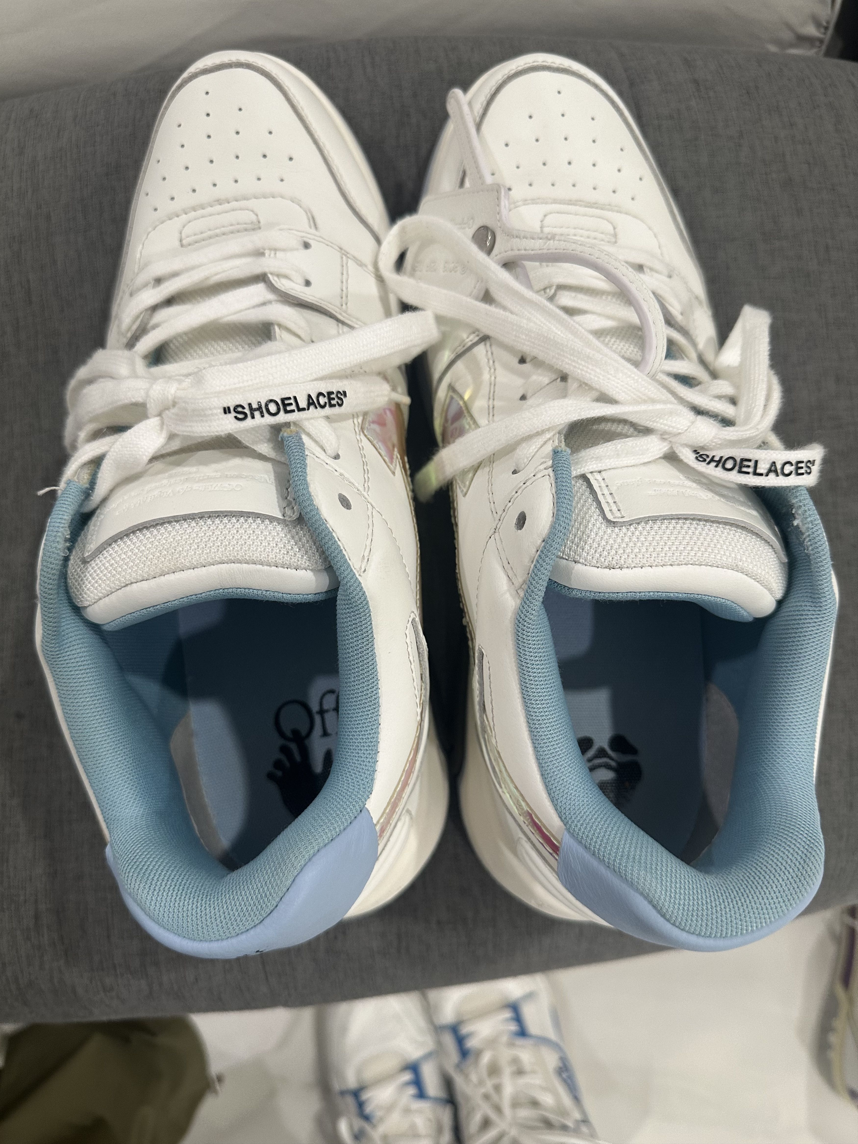 Off-White Off White Out Of Office White Iridescent Sneakers Size US 12 / EU 45 - 7 Thumbnail