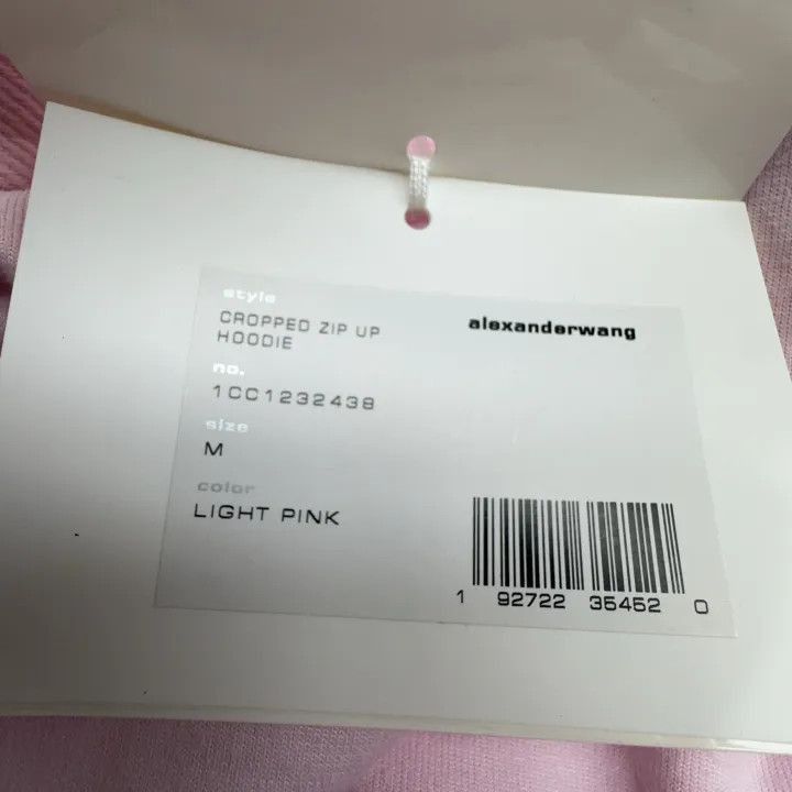 Alexander Wang Alexander Wang Pink Cropped Hooded Sweatshirt - Size M / US 6-8 / IT 42-44 - 3 Thumbnail