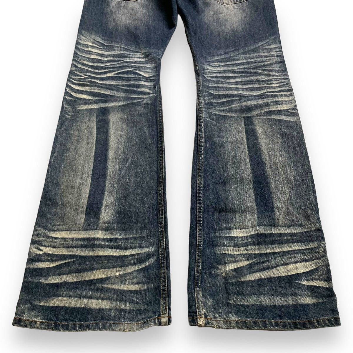 If Six Was Nine 🇯🇵 ROOT THREE WASHED DENIM FLARE DENIM PANTS Size US 33 - 13 Thumbnail