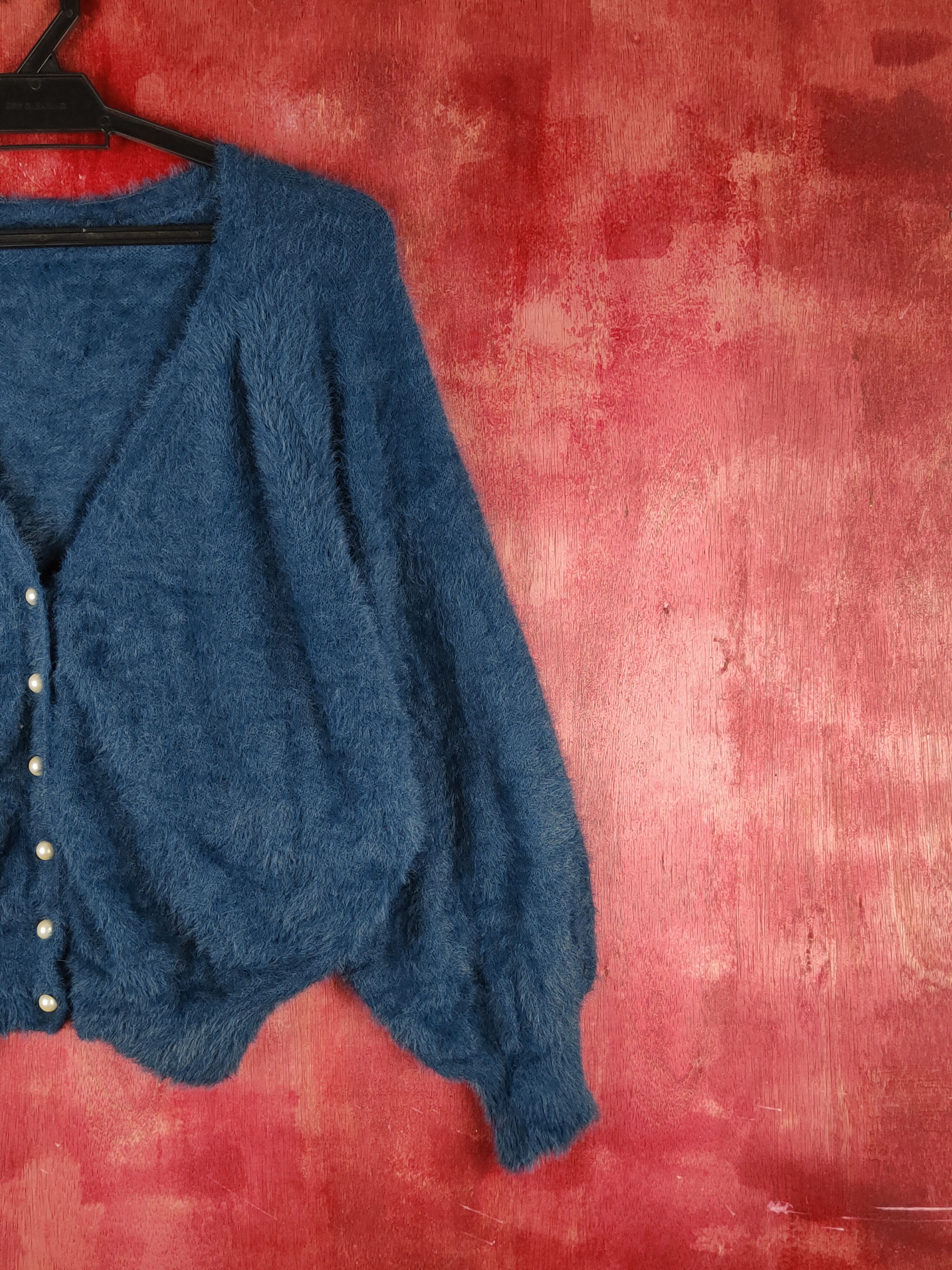 Japanese Brand Rópe Picnic Blue Shag Shaggy Fur Mohair Knitwear #S1955 Size M / US 6-8 / IT 42-44 - 5 Thumbnail