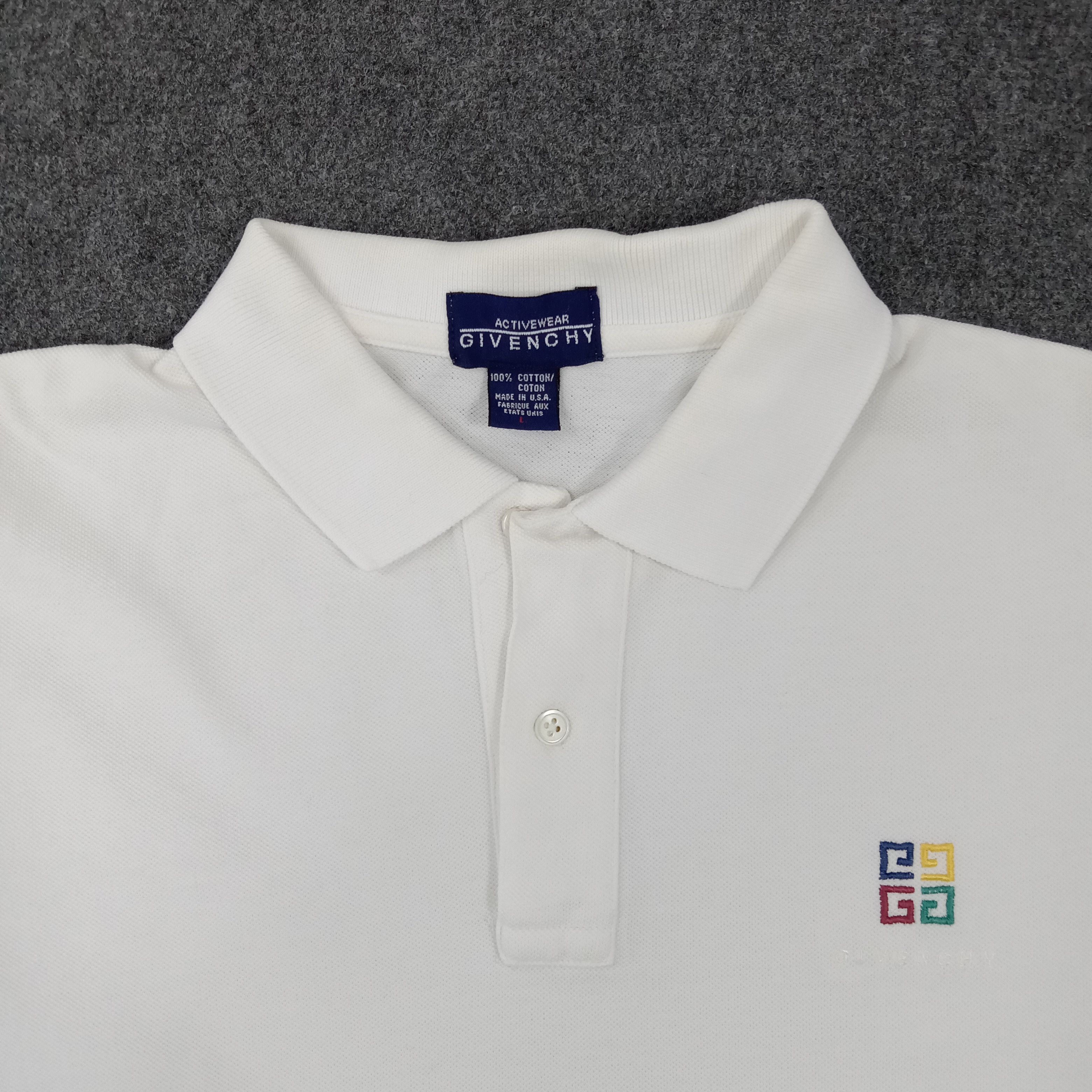 Givenchy × Vintage Givenchy Luxury Brand Designer Polo Shirt Size US L / EU 52-54 / 3 - 2 Thumbnail