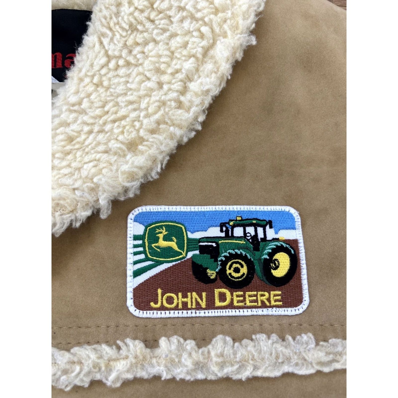Vintage VINTAGE John Deere Trucker Vest Mens XL Western Sherpa Lined BeIGe? Size US XL / EU 56 / 4 - 4 Thumbnail