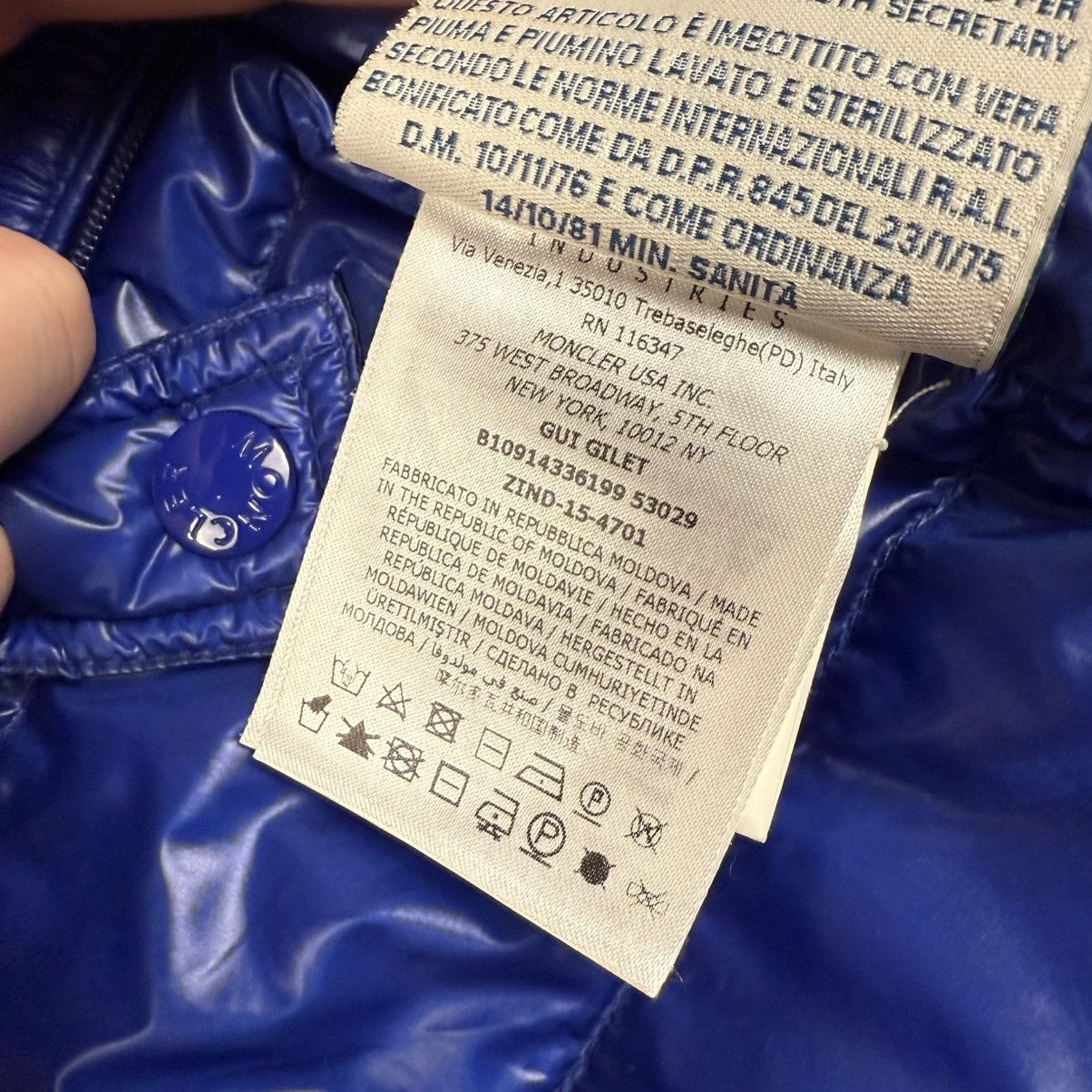 Moncler Moncler Gilet Gui ‘Blue’ Puffer Vest Size US L / EU 52-54 / 3 - 13 Thumbnail