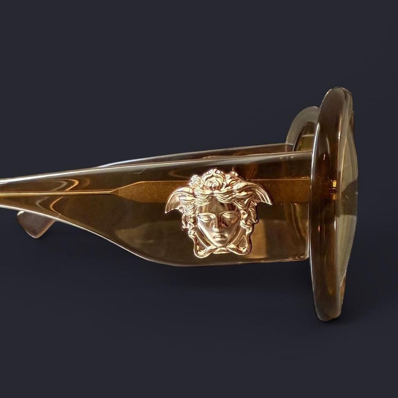 Versace Versace Brown and Gold Round Women’s Sunglasses Size ONE SIZE - 7 Thumbnail