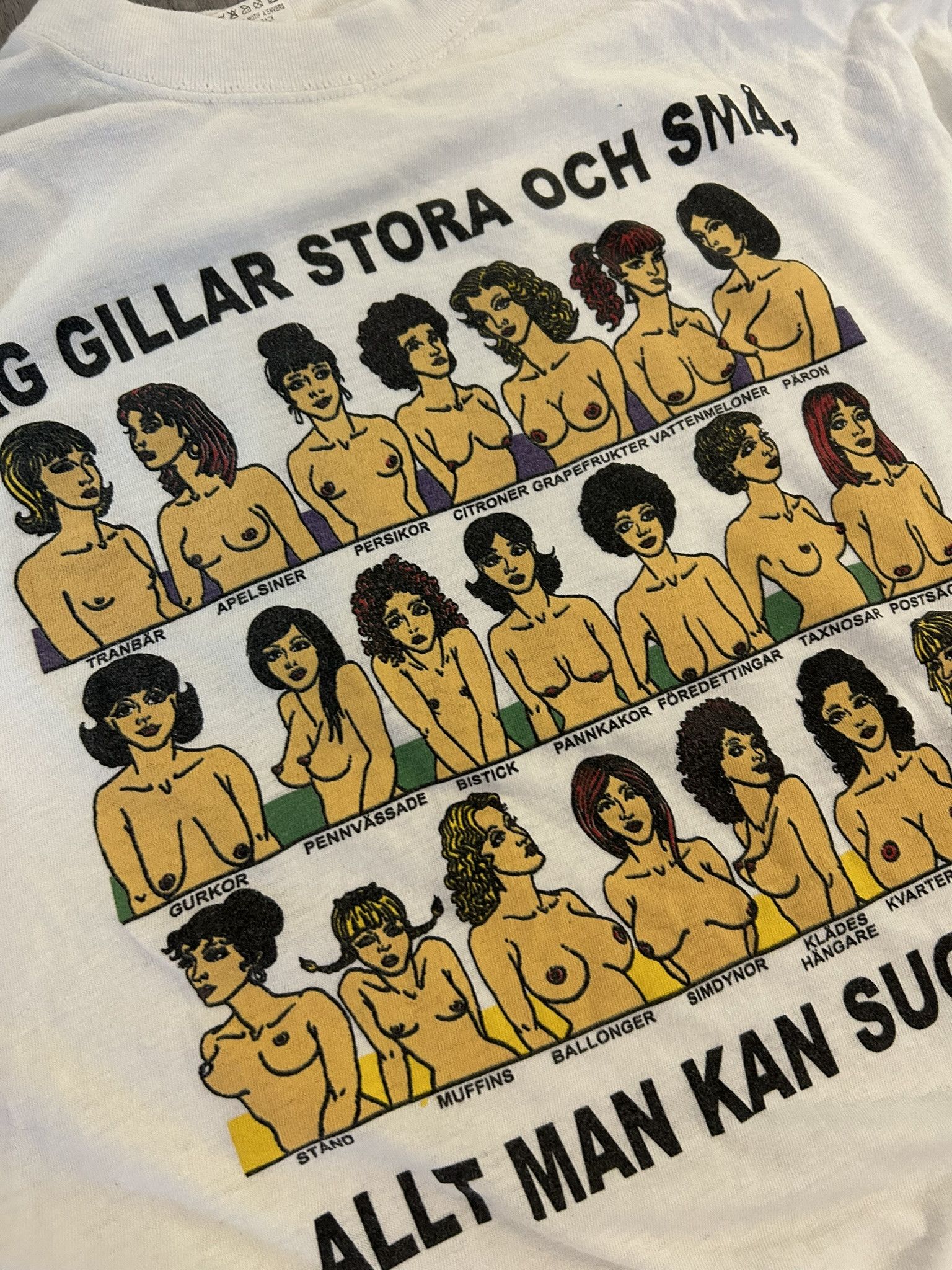 Vintage Vintage y2k funny tits t shirt 90s rare Size US XL / EU 56 / 4 - 3 Thumbnail