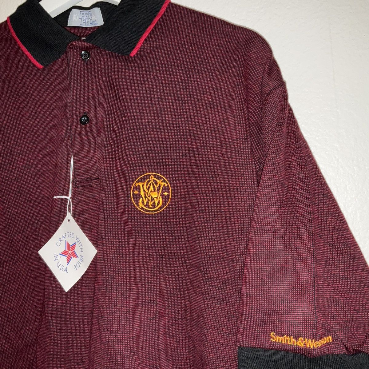 Vintage Vintage Smith & Wesson Polo Shirt Size US L / EU 52-54 / 3 - 1 Thumbnail