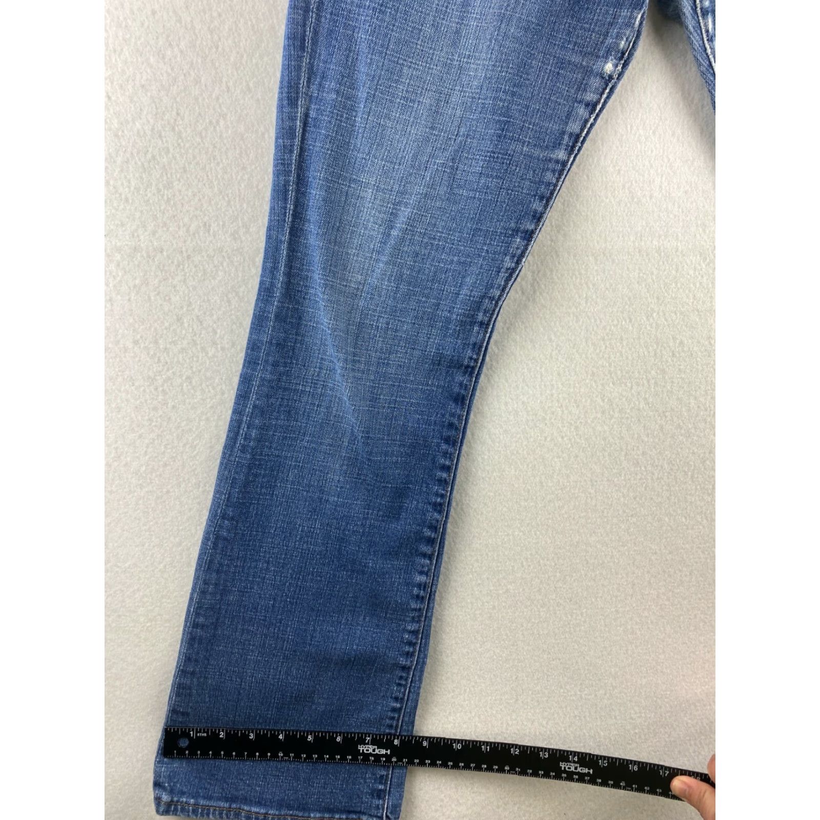 Vintage KUT from the Kloth Jeans Womens 8 Blue Bootcut Stretch Denim Dark Distressed Size 30" / US 8 / IT 44 - 6 Thumbnail