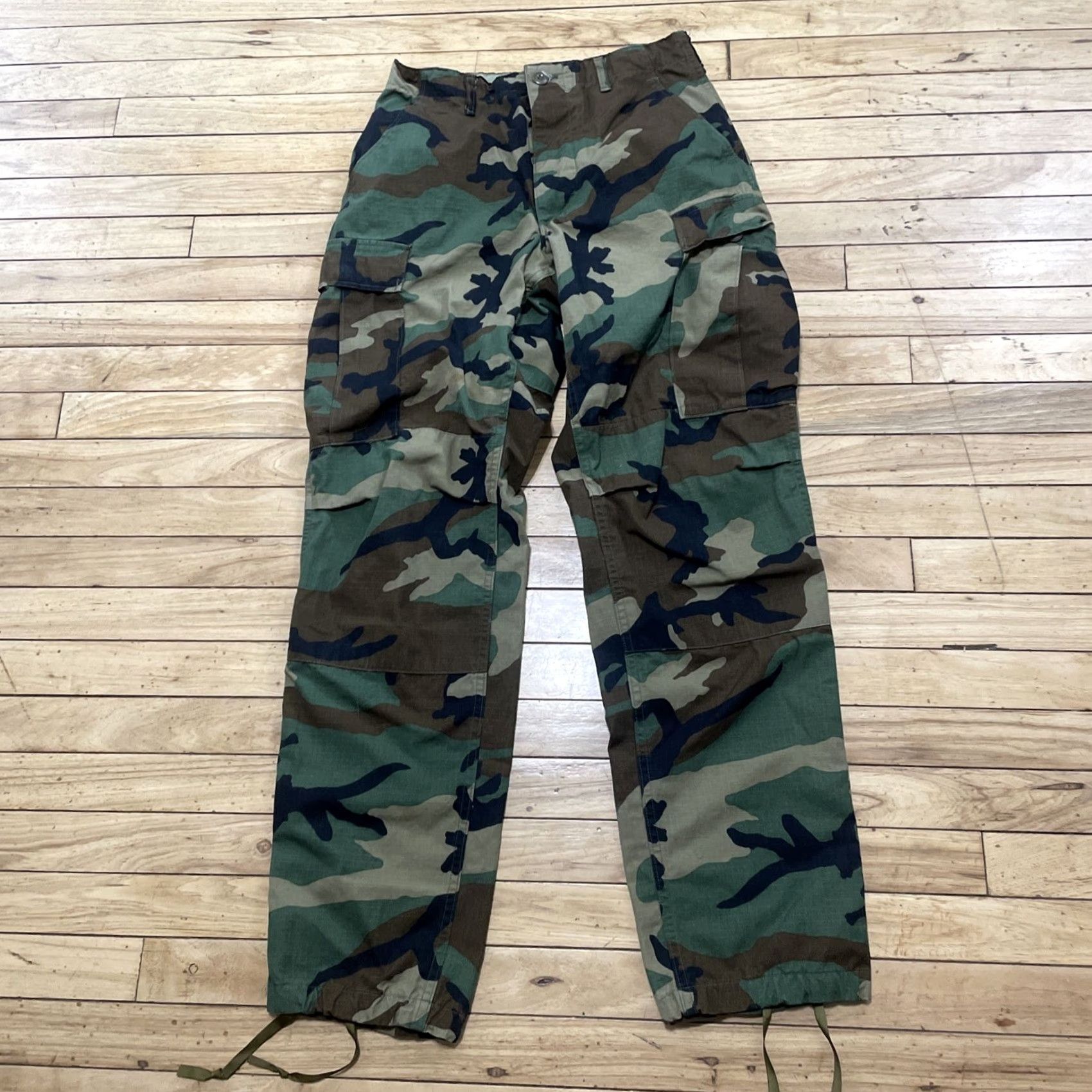 Propper VINTAGE Propper Pants Men Small Long Green Woodland Camo Cargo Trouser US Military Vtg Size US 29 - 2 Thumbnail