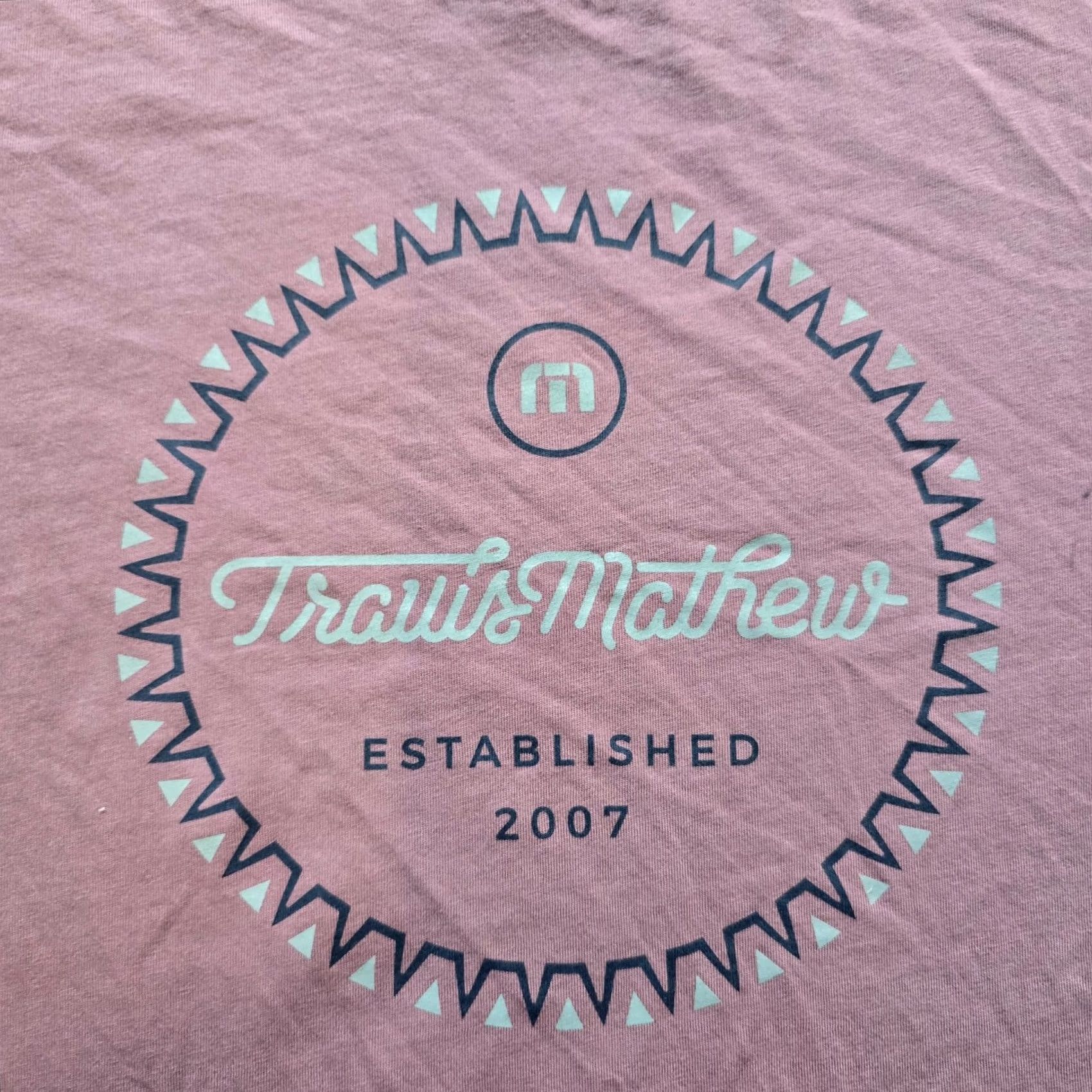 TravisMathew Travis Mathew Top Womens Medium Purple Short Sleeve Logo Crew Neck Casual Basic Shirt Size M / US 6-8 / IT 42-44 - 3 Thumbnail