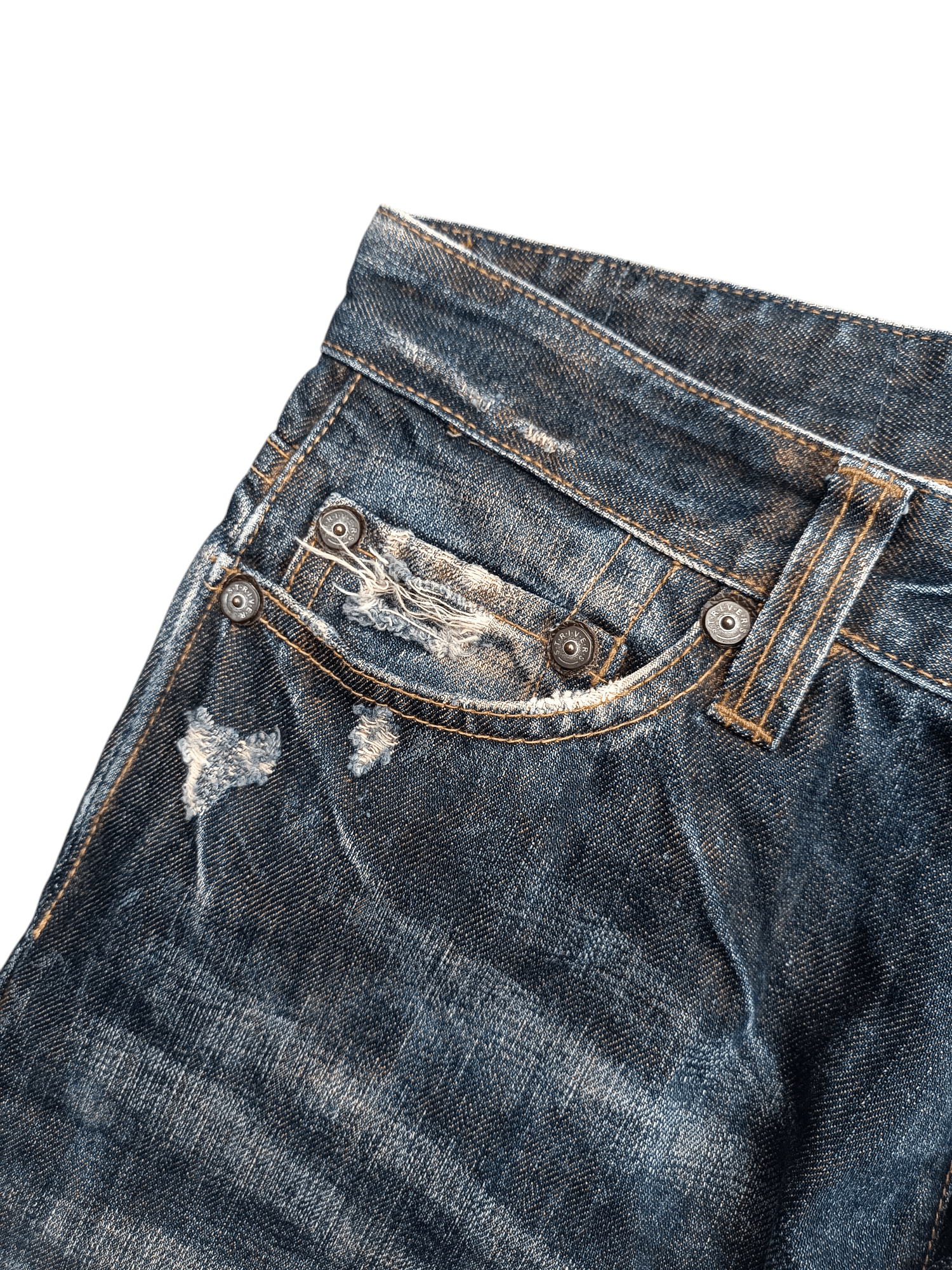 Tornado Mart STRIVERS & CO UNION MADE TIE DYE DISTRESSED WHISKERS FADED Size US 30 / EU 46 - 7 Thumbnail