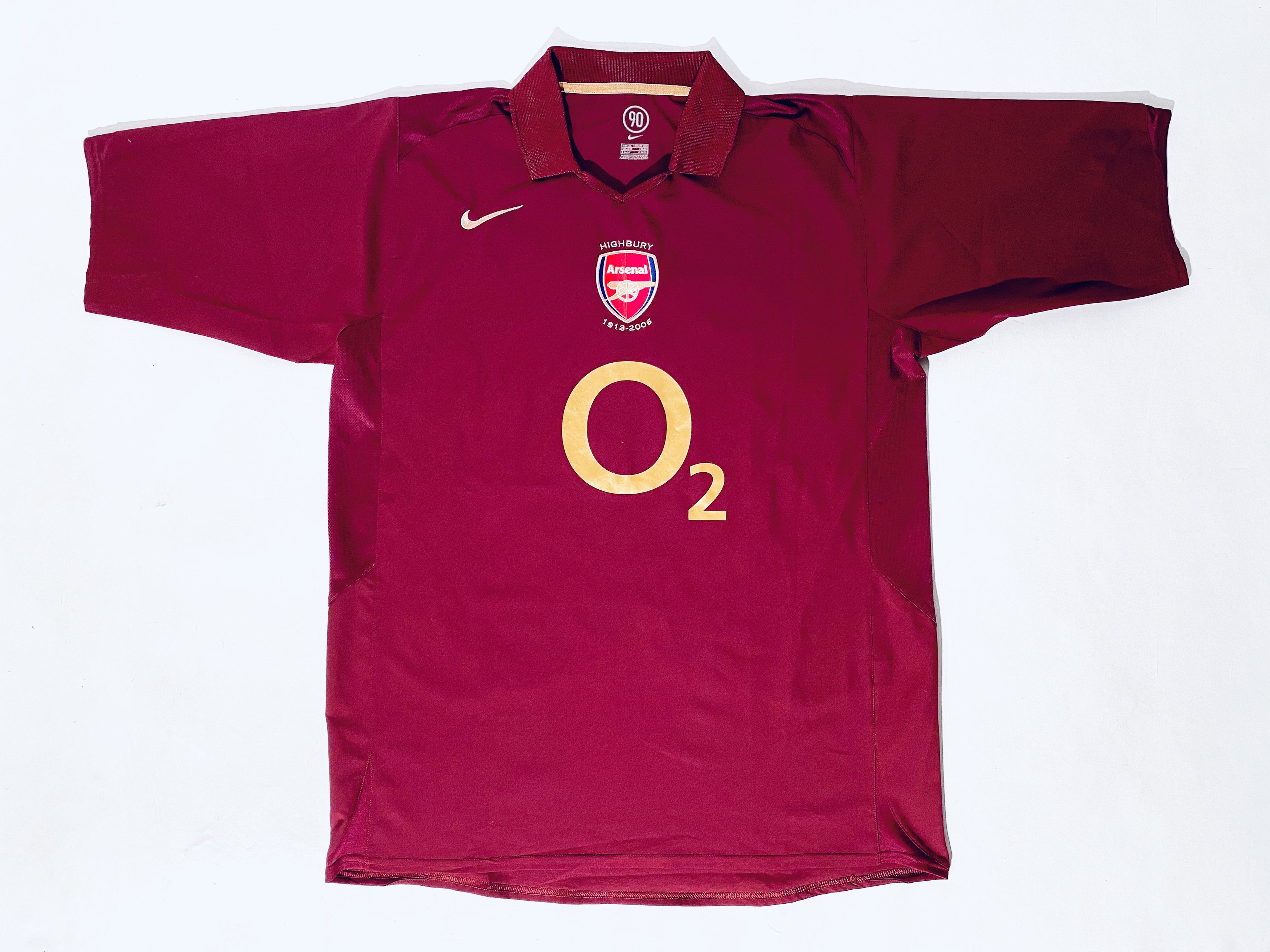 image of Nike x Soccer Jersey Arsenal Home Football Jersey Shirt 2005 - 2006 in Purple, Men's (Size XL)