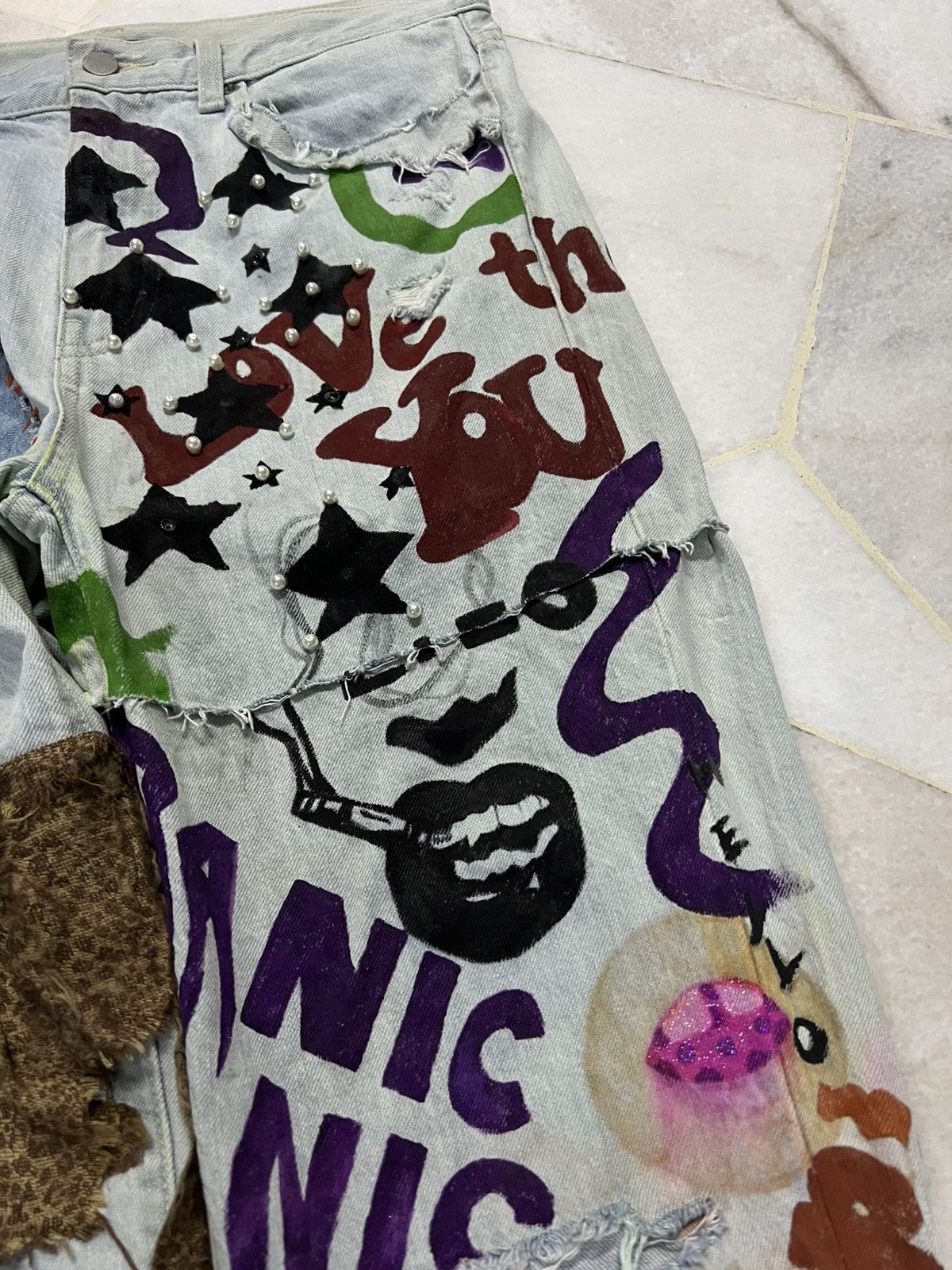 If Six Was Nine × Seditionaries × Uniqlo UNIQLO CROPPED PUNK JEANS Size US 30 / EU 46 - 6 Thumbnail