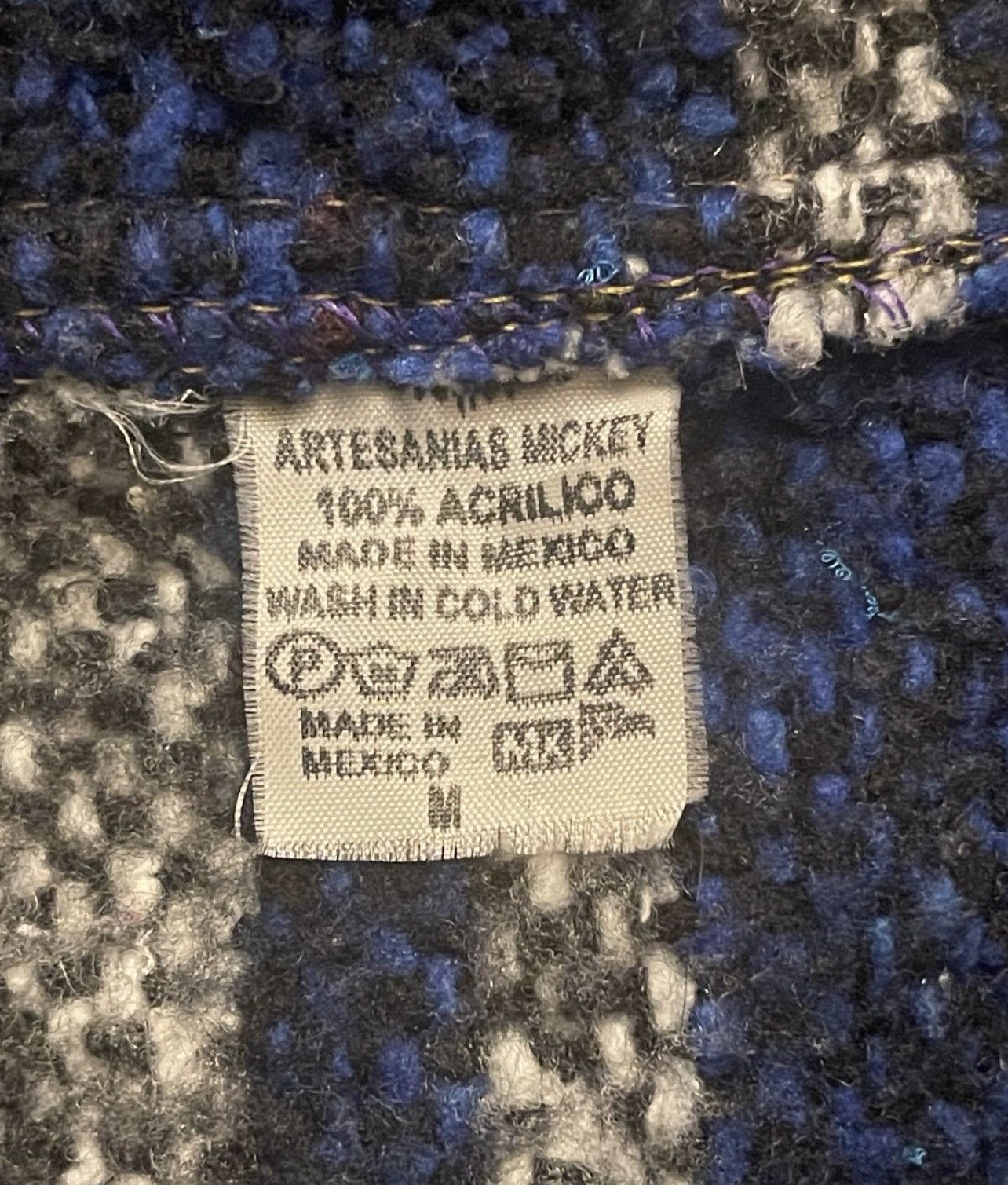 Other Artesanias Vintage 90’s Made in Mexico Baja Style Rug Poncho Size US M / EU 48-50 / 2 - 6 Thumbnail