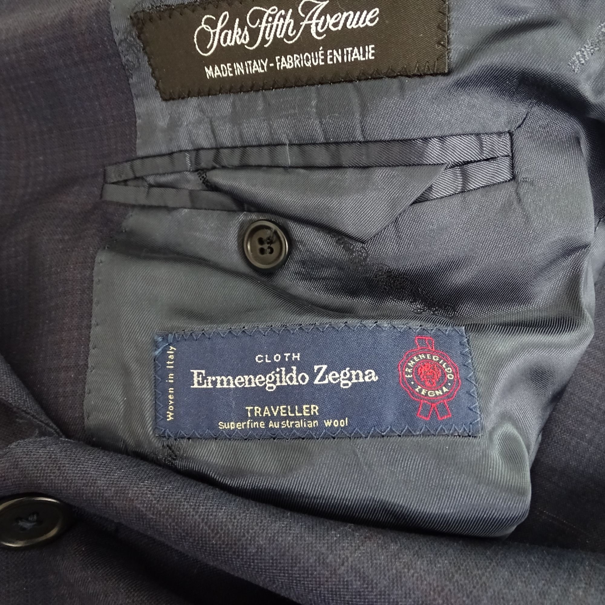 Ermenegildo Zegna Ermenegildo Zegna Blue Wool Blazer Jacket Men Size 44R Size 44R - 7 Thumbnail