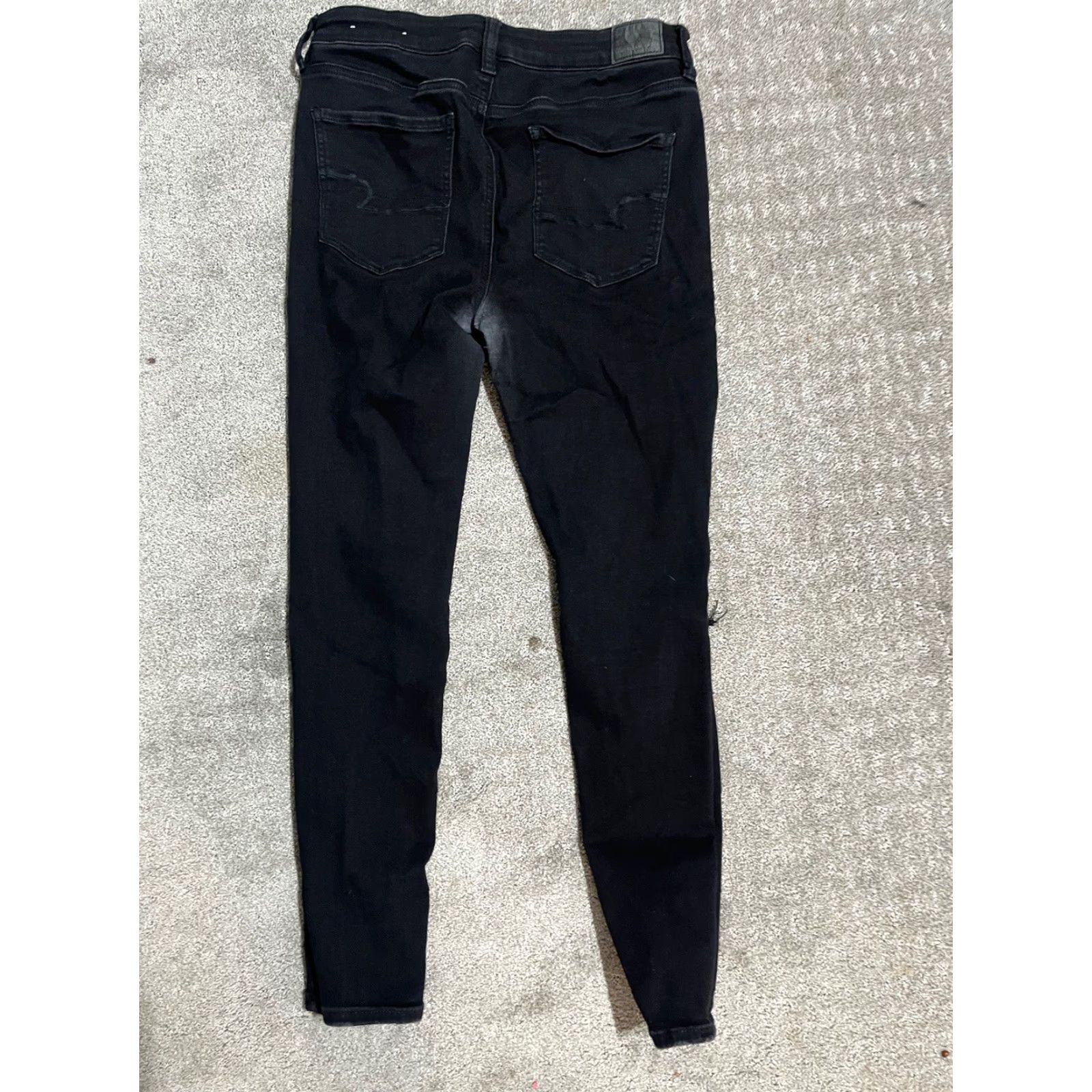 American Eagle Outfitters AMERICAN EAGLE Black Super Stretch Jegging Pants Women Size 12 Regular Solid Denim Size 34" / US 12 / IT 48 - 4 Thumbnail