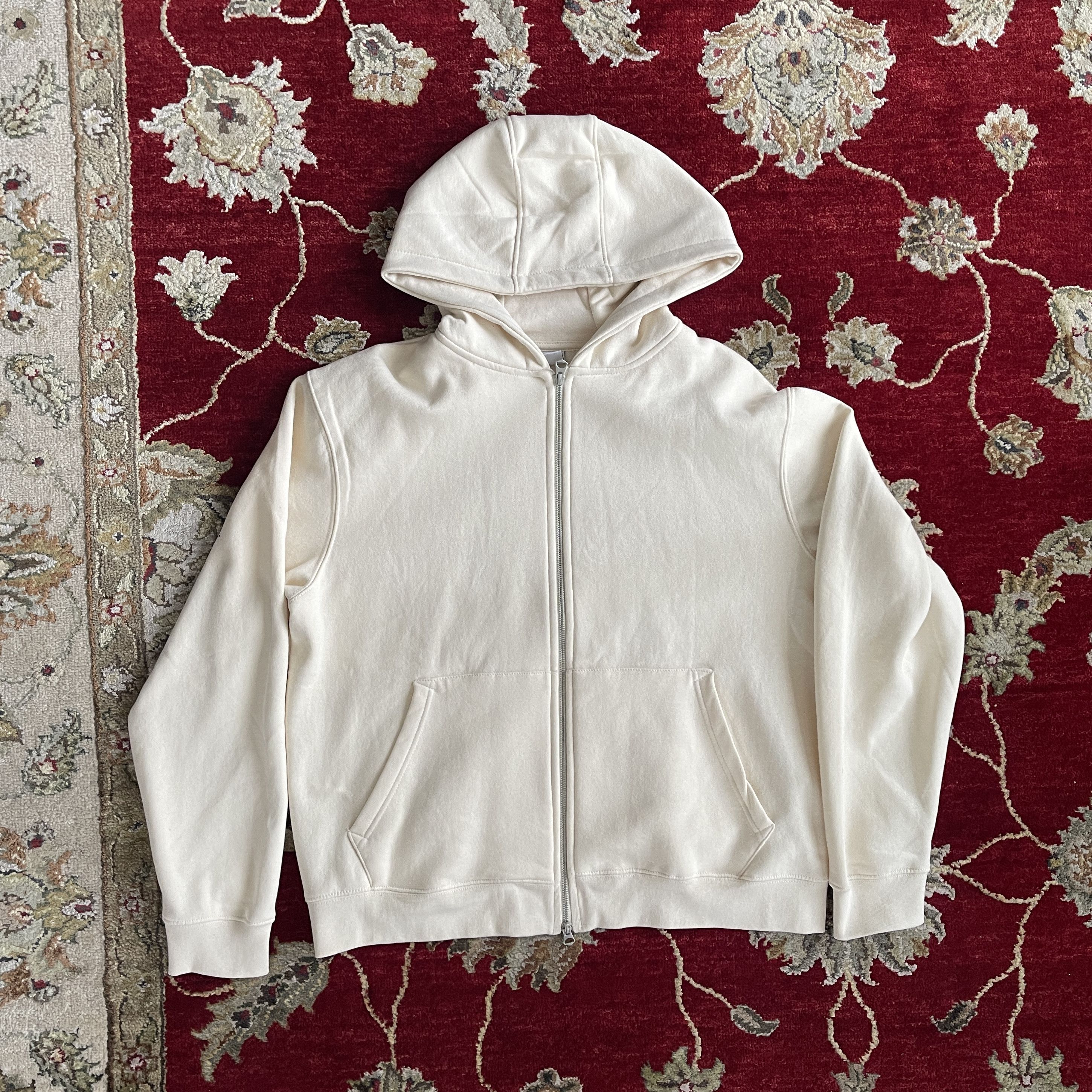 しろ Other × Streetwear × Zara ZARA - Oyster White Zip-Up Hooded