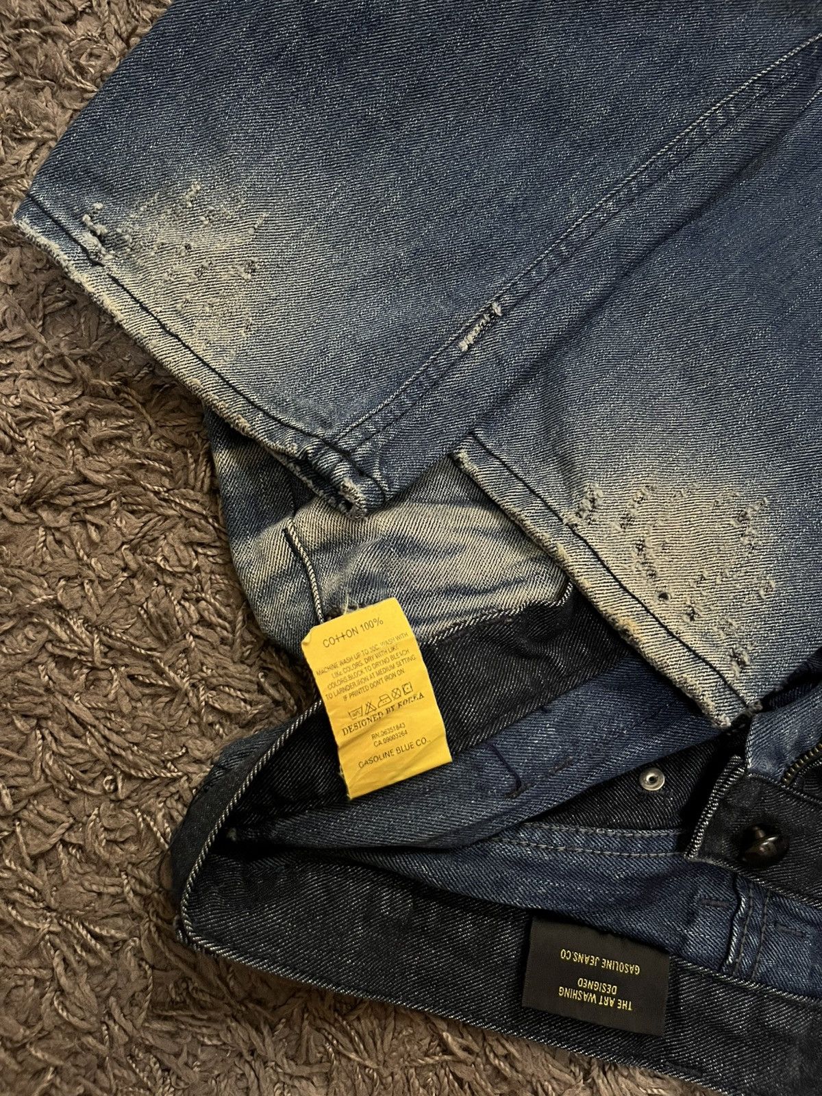 Japanese Brand 2000s GASOLINE jeans trashed faded #H3 Size US 30 / EU 46 - 8 Thumbnail