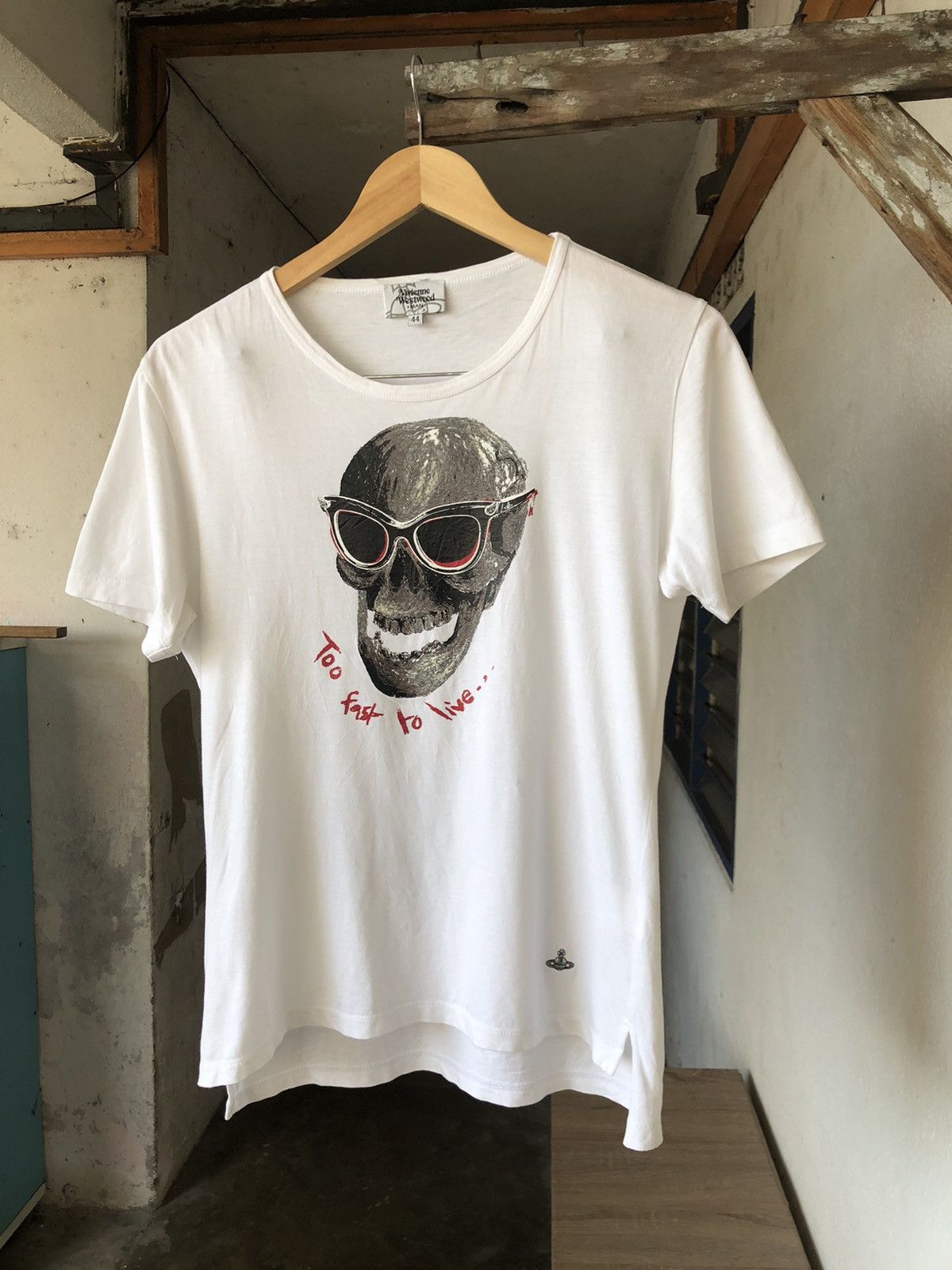 Vivienne Westwood Rare❗️Vivienne Westwood Skull Printed Short Sleeve T-shirt Size M / US 6-8 / IT 42-44 - 6 Thumbnail