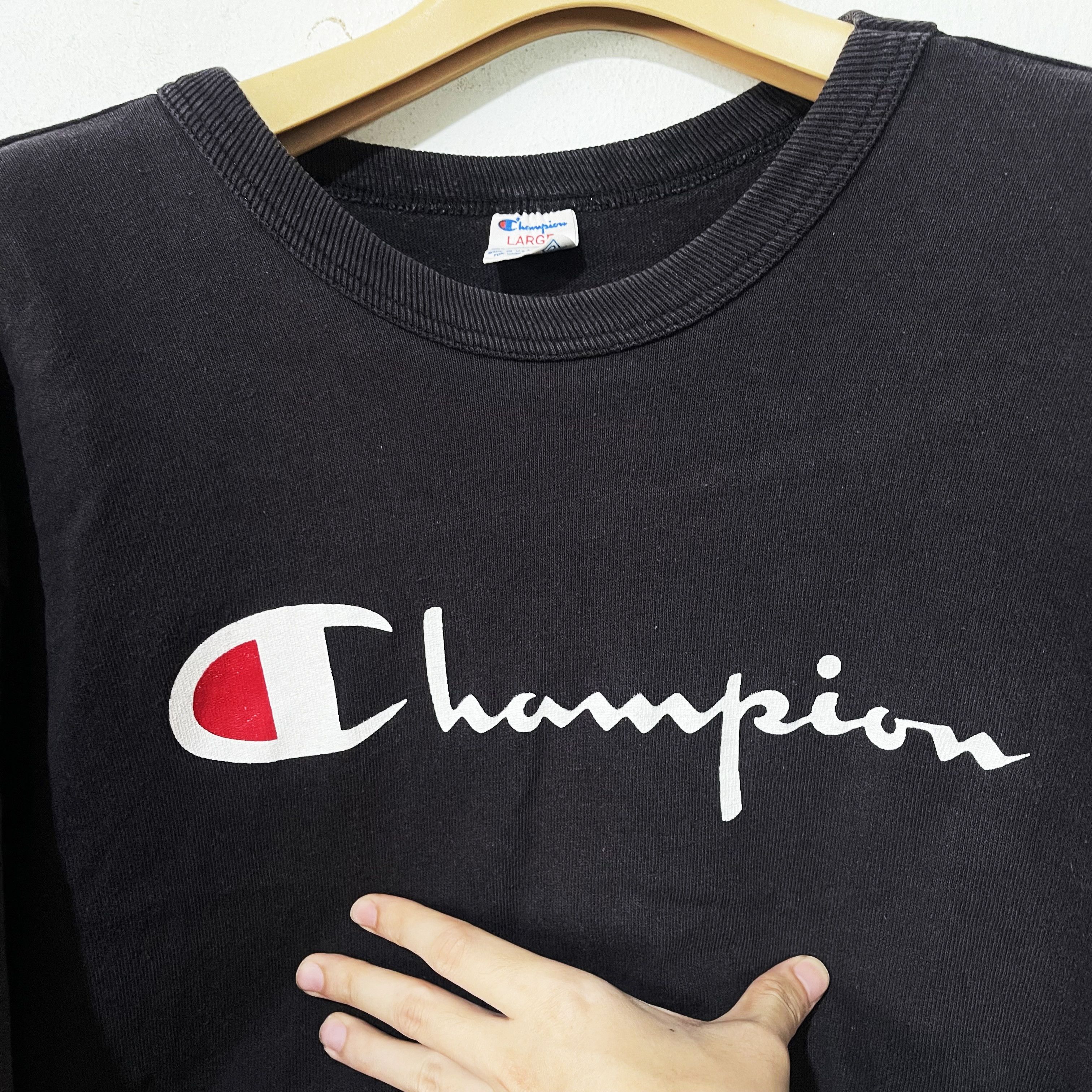 Champion Vintage 90s Champion Crop Top T-Shirt Size M / US 6-8 / IT 42-44 - 2 Thumbnail