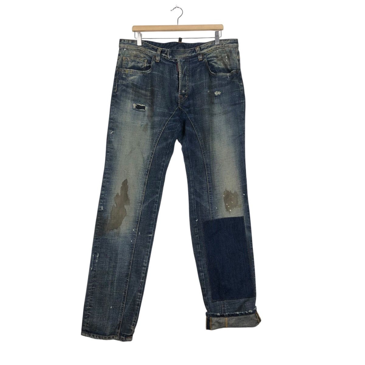 Dsquared2 📌Vintage Patchwork Denim Jeans Dsquared2 Made in Italy Size US 38 / EU 54 - 14 Thumbnail