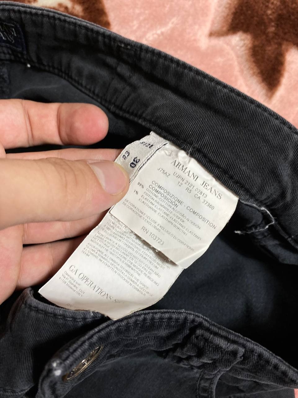 Armani × Vintage Vintage Armani Pocket Logo Baggy Jeans Y2K 32 Size US 30 / EU 46 - 5 Thumbnail