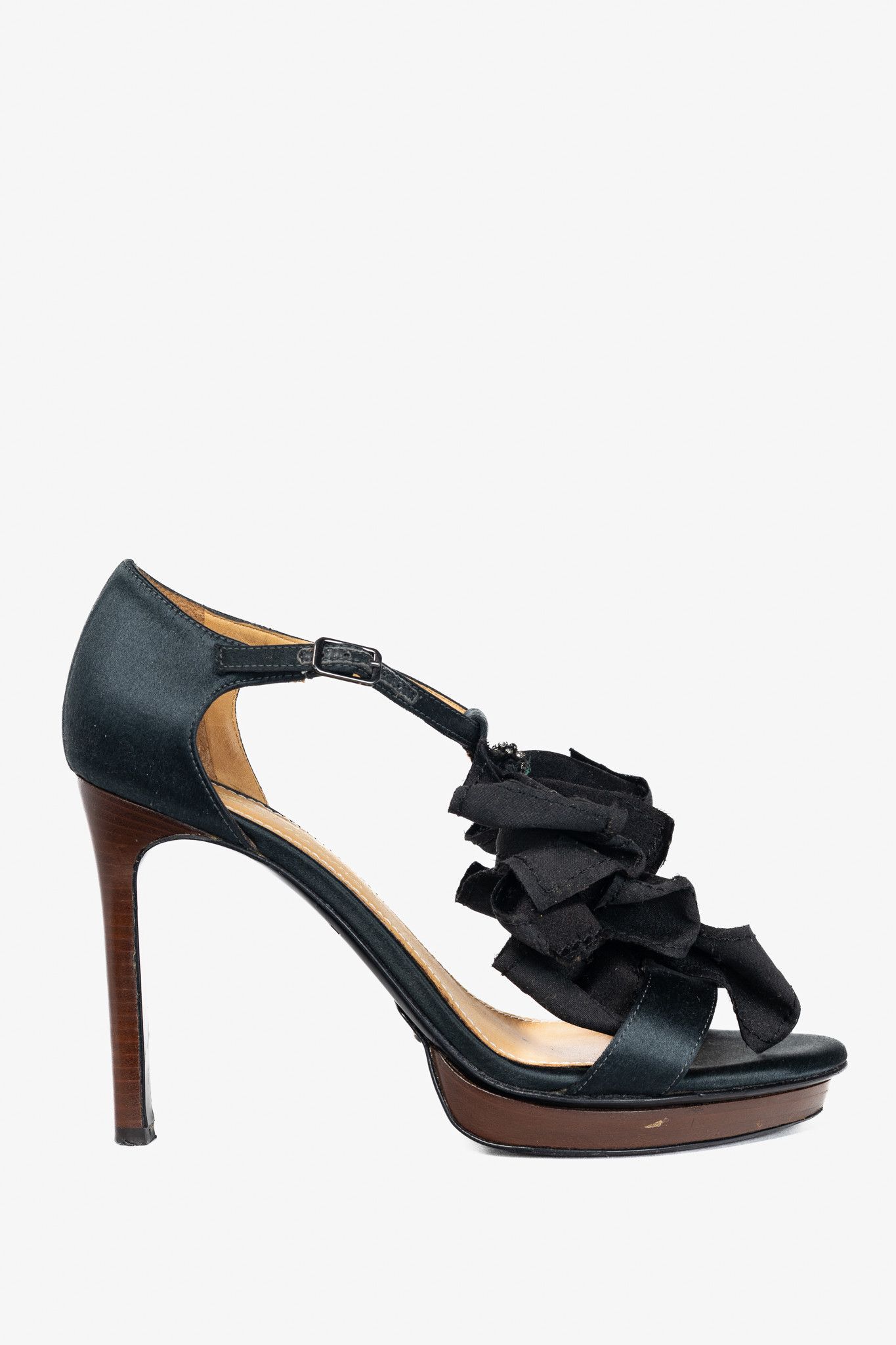 Lanvin Lanvin AW12 Les 10 Ans Satin Embellished-Bow Sandals Size US 6 / IT 36 - 1 Thumbnail