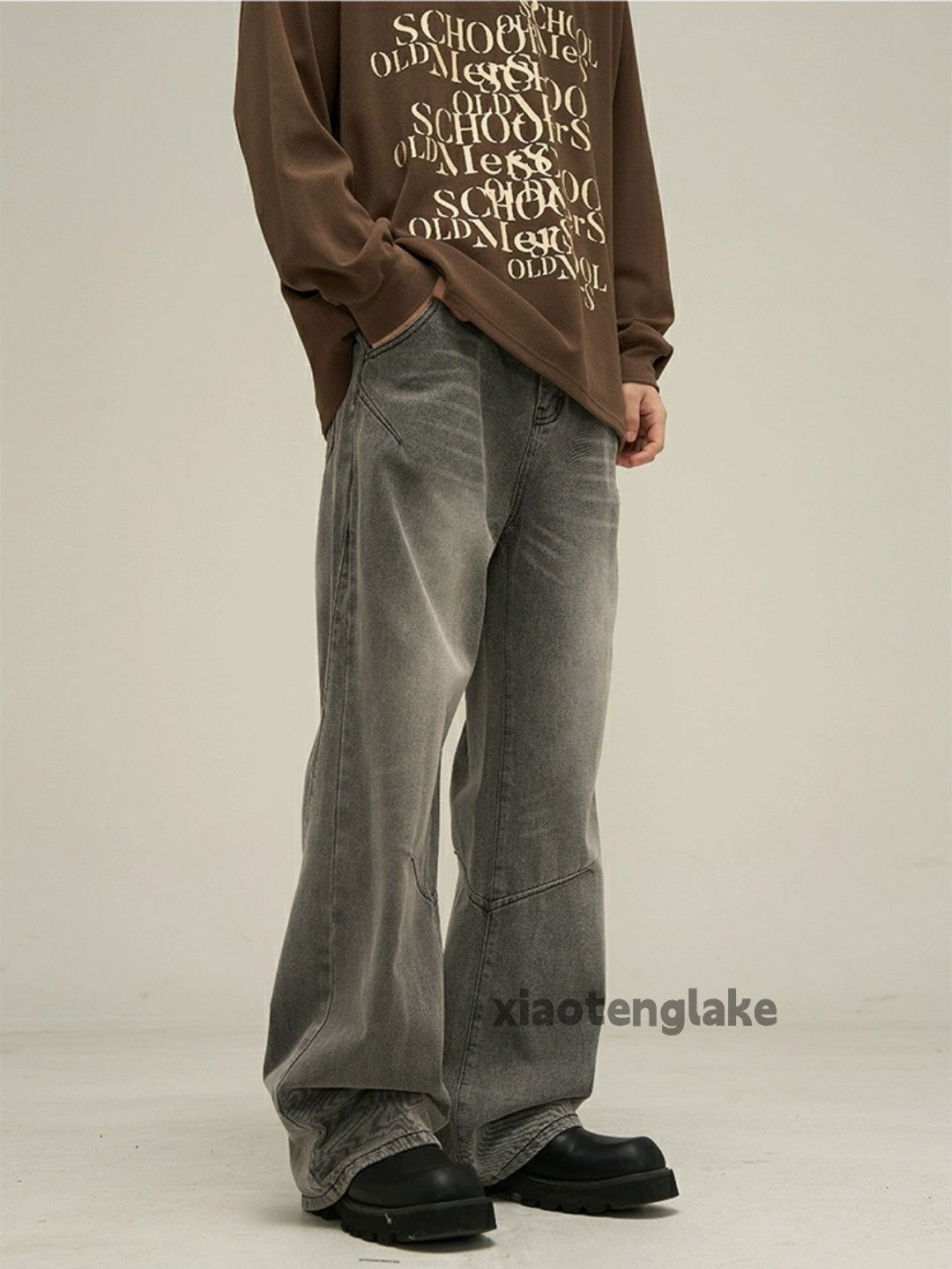 Jean × Vintage washed faded y2k loose baggy yuppie bootcut jeans Size US 30 / EU 46 - 6 Thumbnail