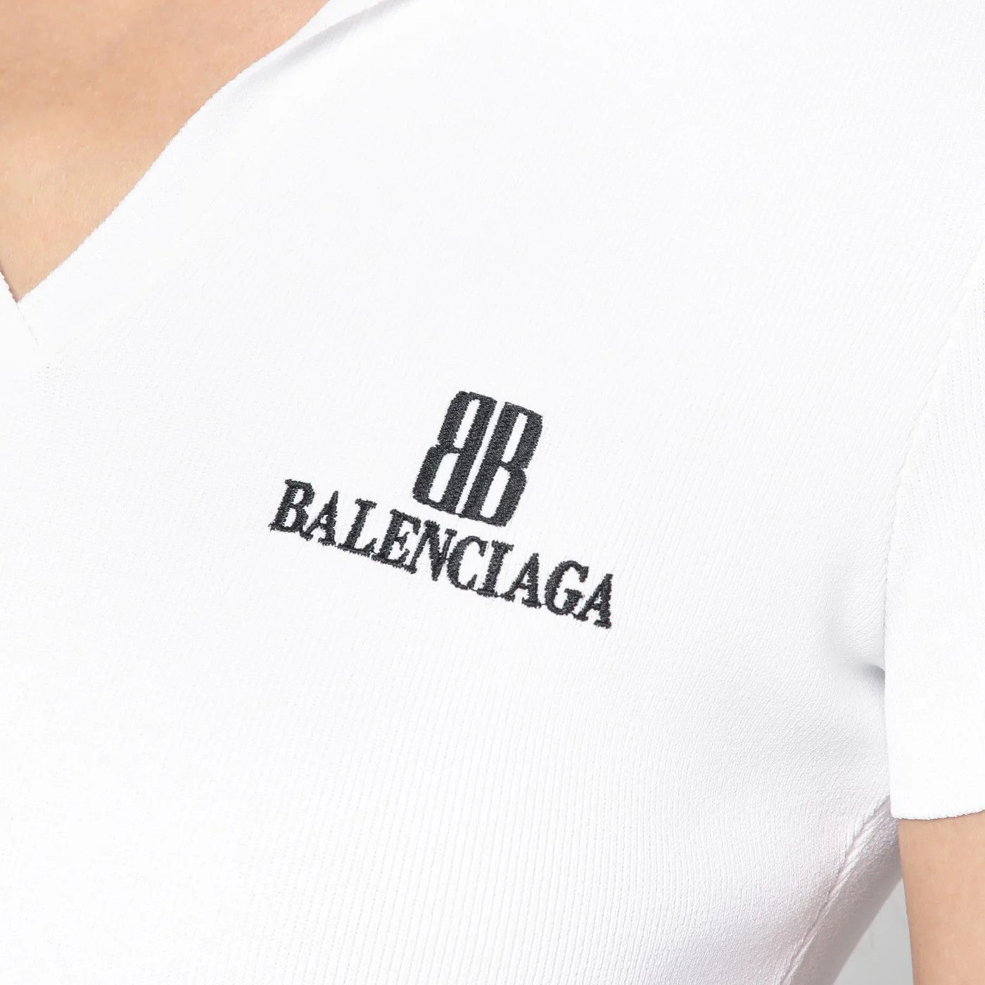 Balenciaga o1d2blof0426 Short Sleeve BB T-Shirt in White Size L / US 10 / IT 46 - 4 Thumbnail
