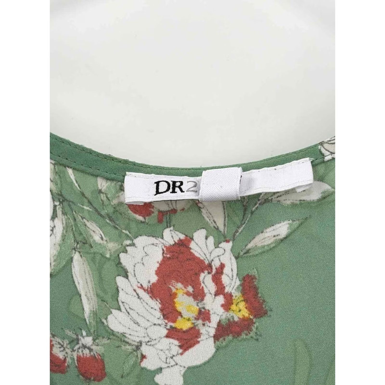 Vintage DR2 Floral Blouse Green Size XL Pre-Owned Size XL / US 12-14 / IT 48-50 - 3 Thumbnail