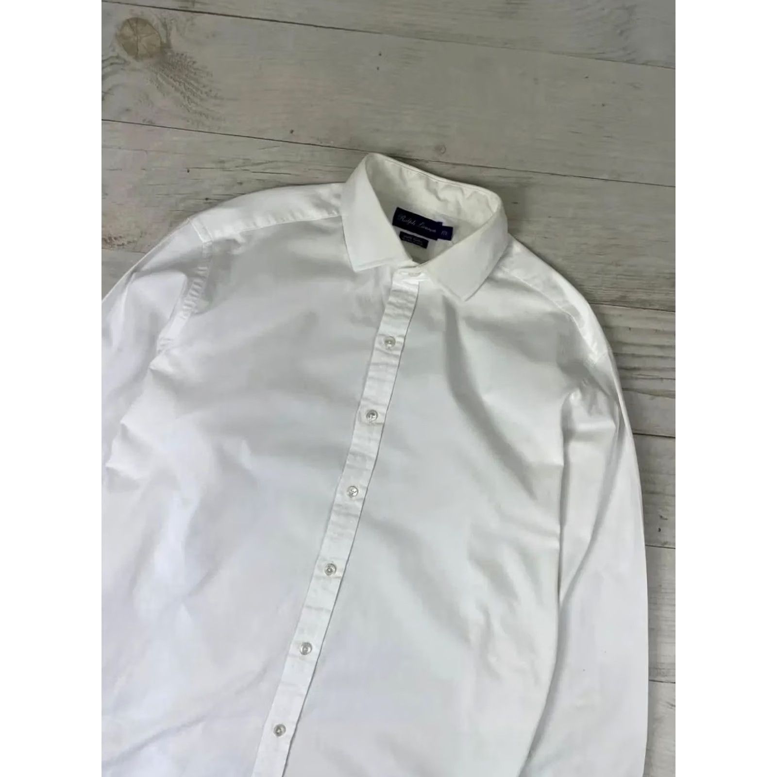 Ralph Lauren Ralph Lauren Purple Label Shirt Long Sleeve Buttons White XL Men Size US XL / EU 56 / 4 - 2 Thumbnail