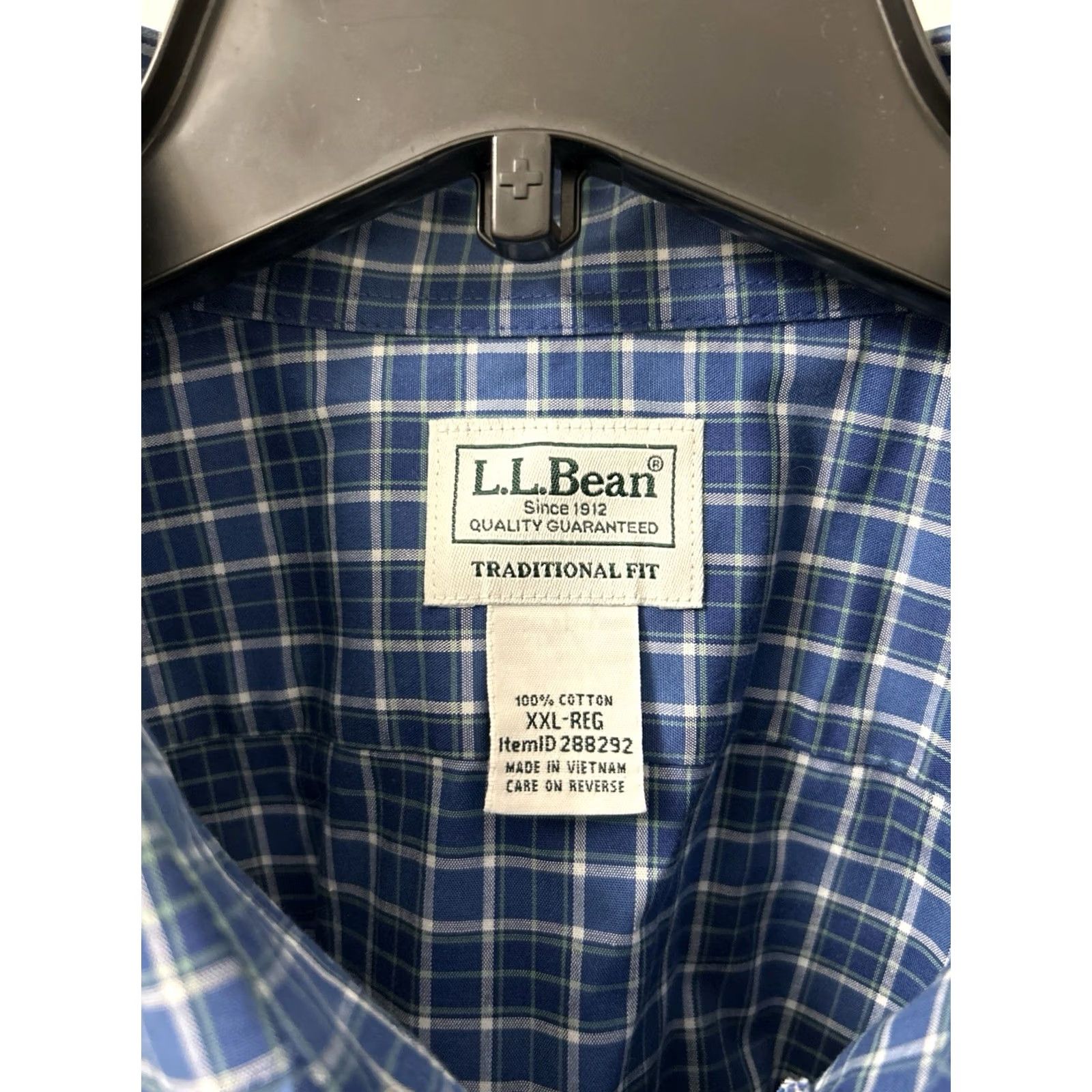 Vintage LL Bean Kennebunk Sport Shirt Mens 2XL Blue Plaid Traditional Fit L/S Button-Up Casual Workwear Preppy 100% Cotton Plaid Size US XXL / EU 58 / 5 - 5 Thumbnail