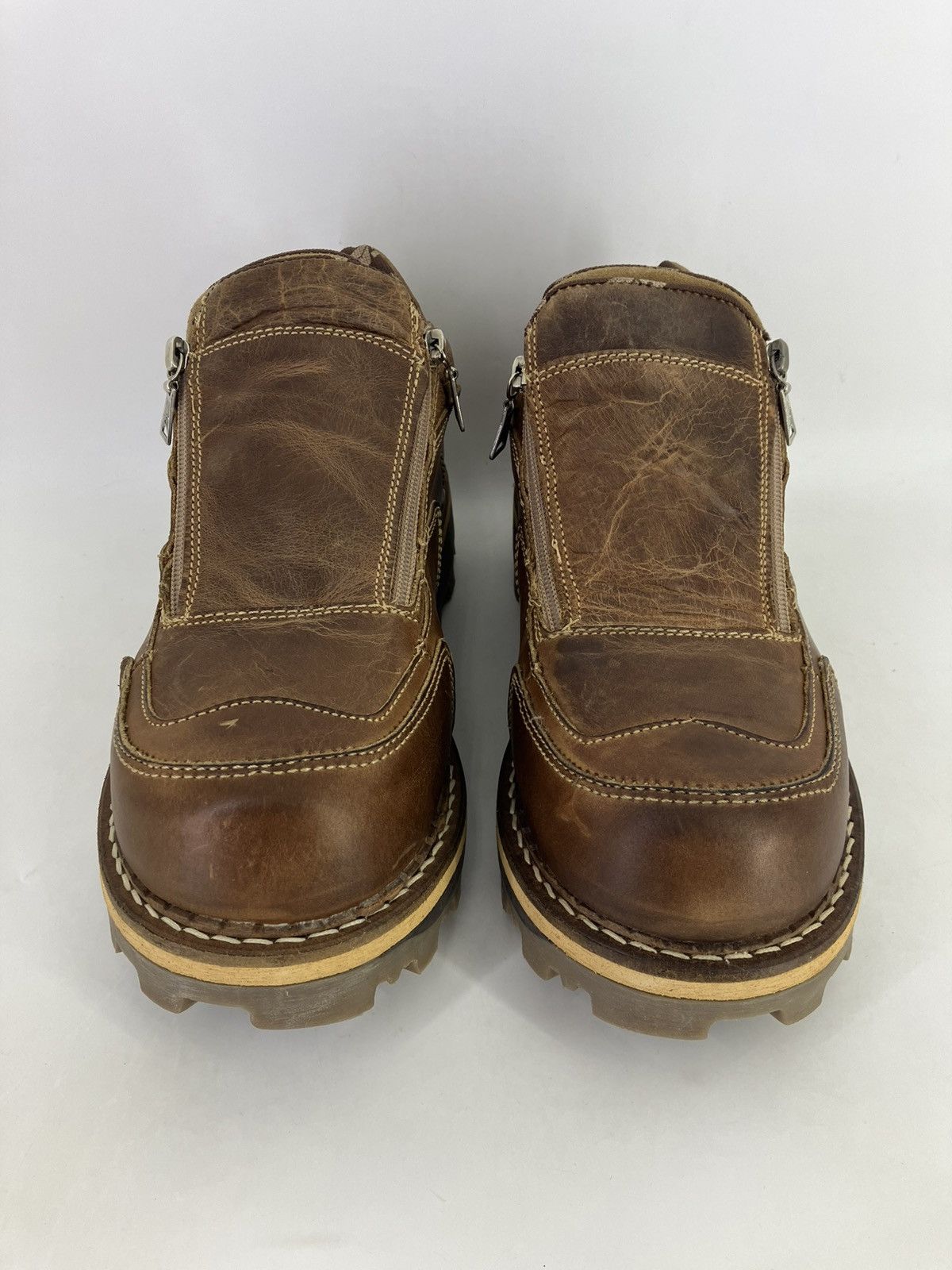 Vintage Genuine leather chunky platform shoes FAT vintage 90s 00s Size US 8 / EU 41 - 4 Thumbnail