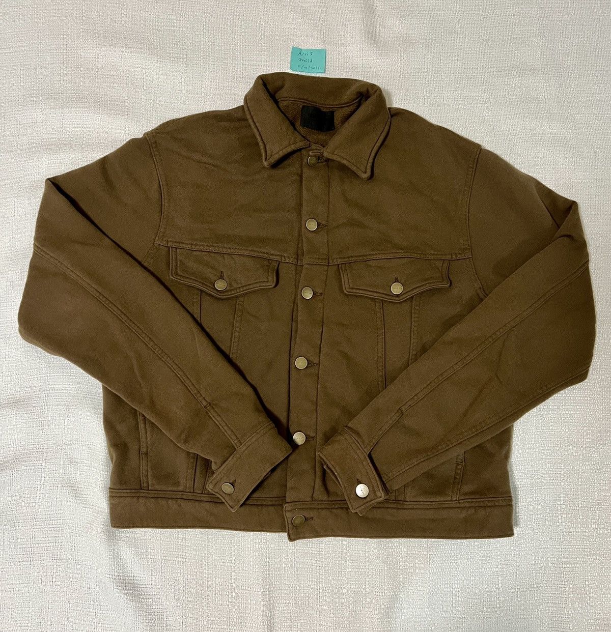Fear of God FEAR OF GOD Fleece-Back Cotton-Jersey Trucker Jacket Size US S / EU 44-46 / 1 - 1 Thumbnail