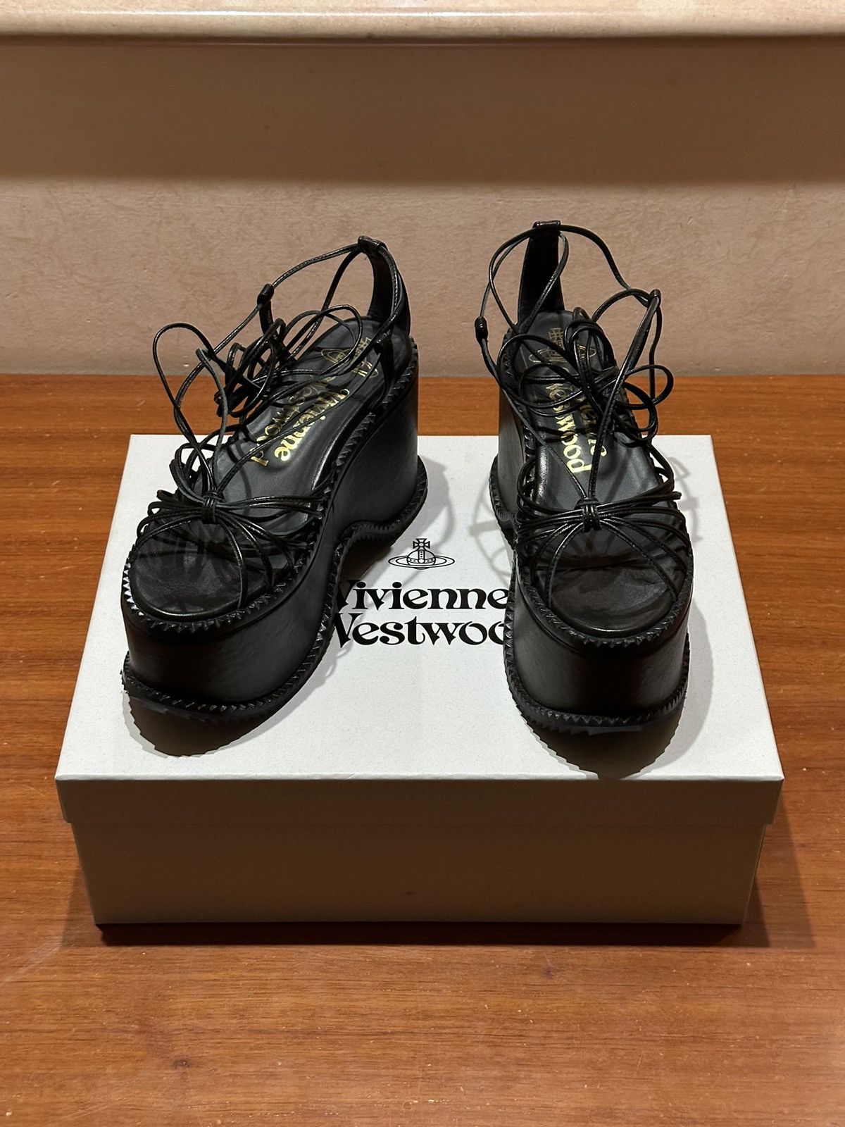 image of Vivienne Westwood Teddy Girl Sandals in Black, Women's (Size 8)