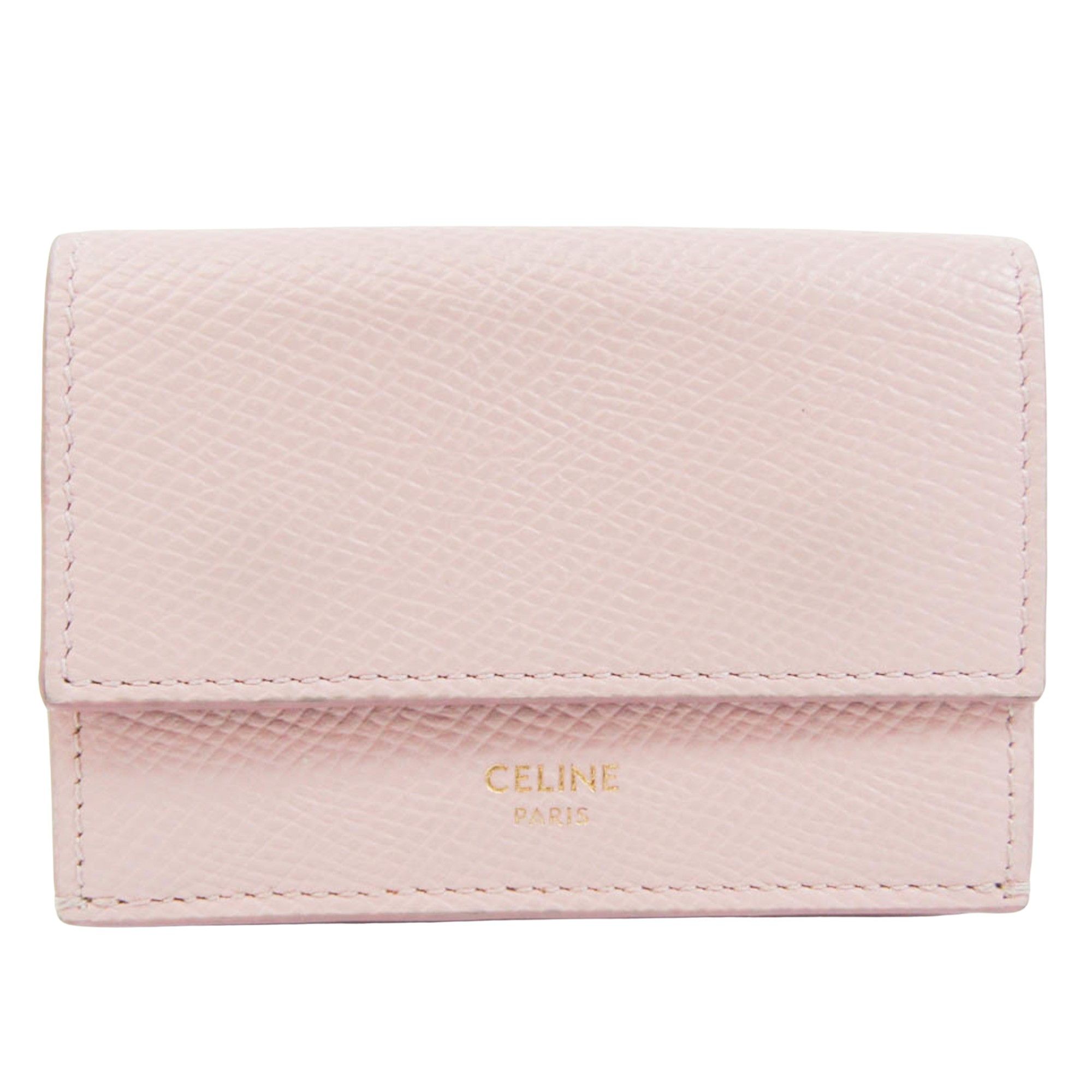 image of Celine Céline Compact Wallet in Pink, Women's