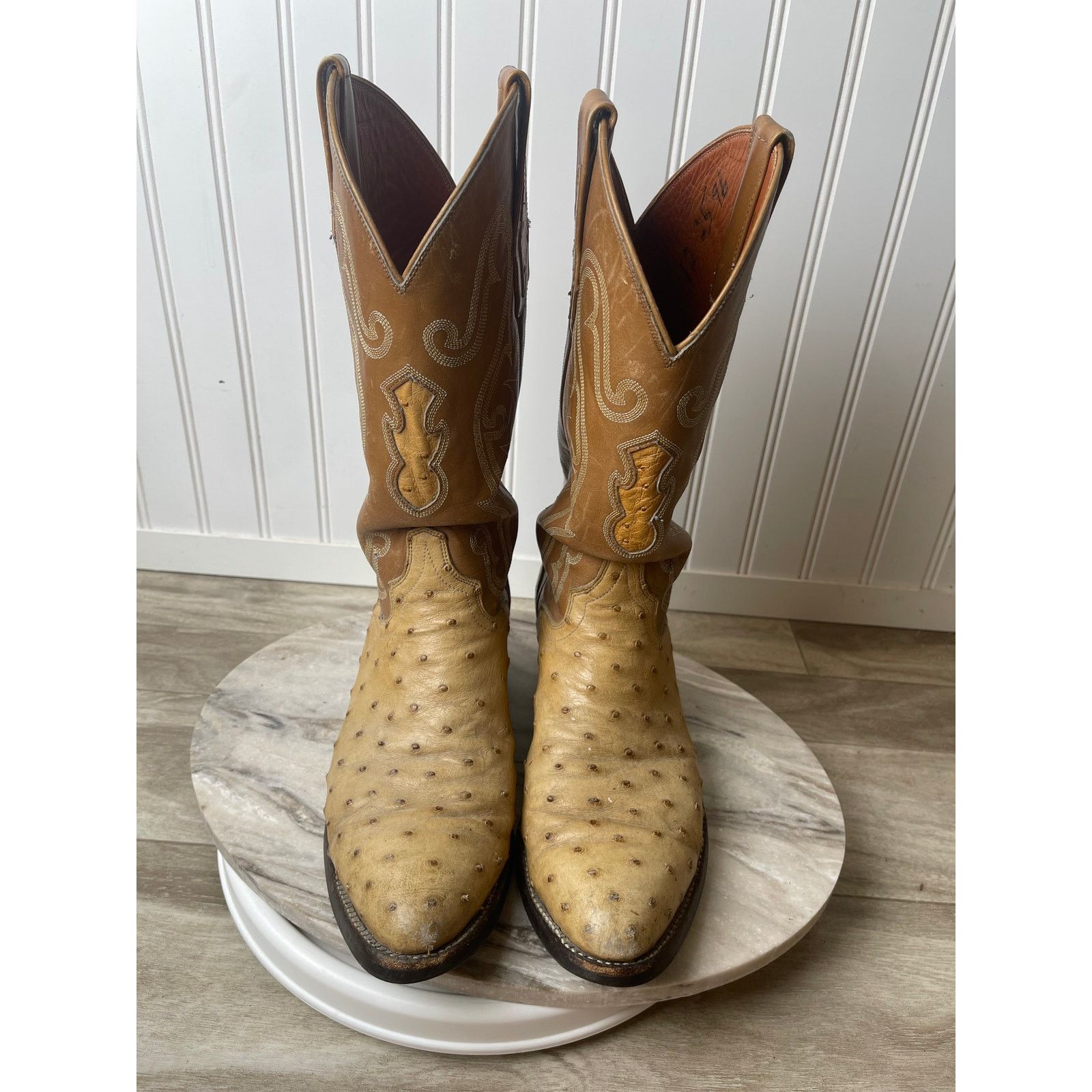 Vintage El Dorado VTG Full Quill Ostrich Handmade Boots 8.5D Cowboy Size US 8.5 / EU 41-42 - 3 Thumbnail