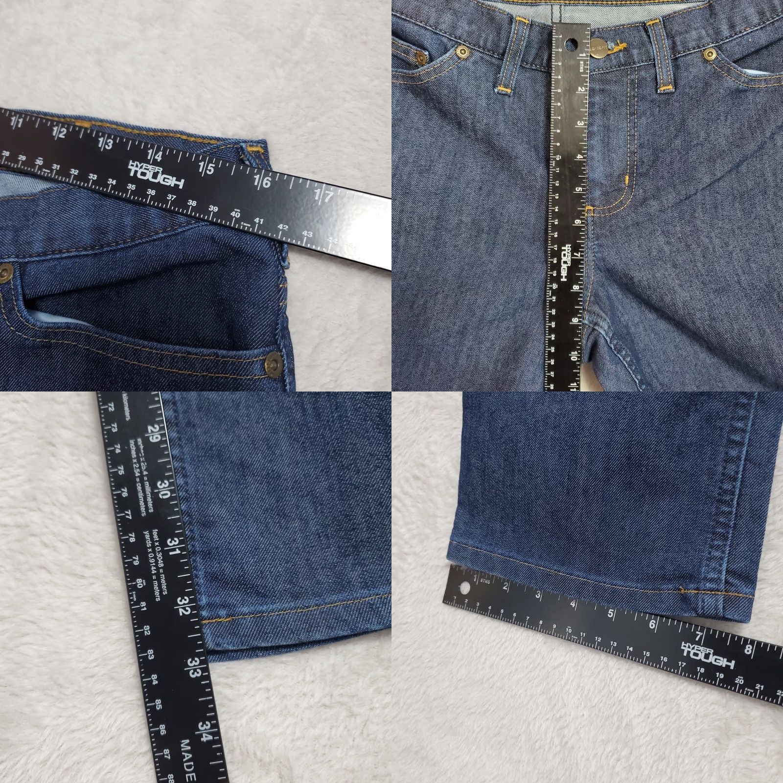 Carhartt Carhartt Jeans Womens 10 Tall Denim Blue Relaxed Straight Leg Mid Rise Workwear Jeans Size 32" / US 10 / IT 46 - 8 Thumbnail
