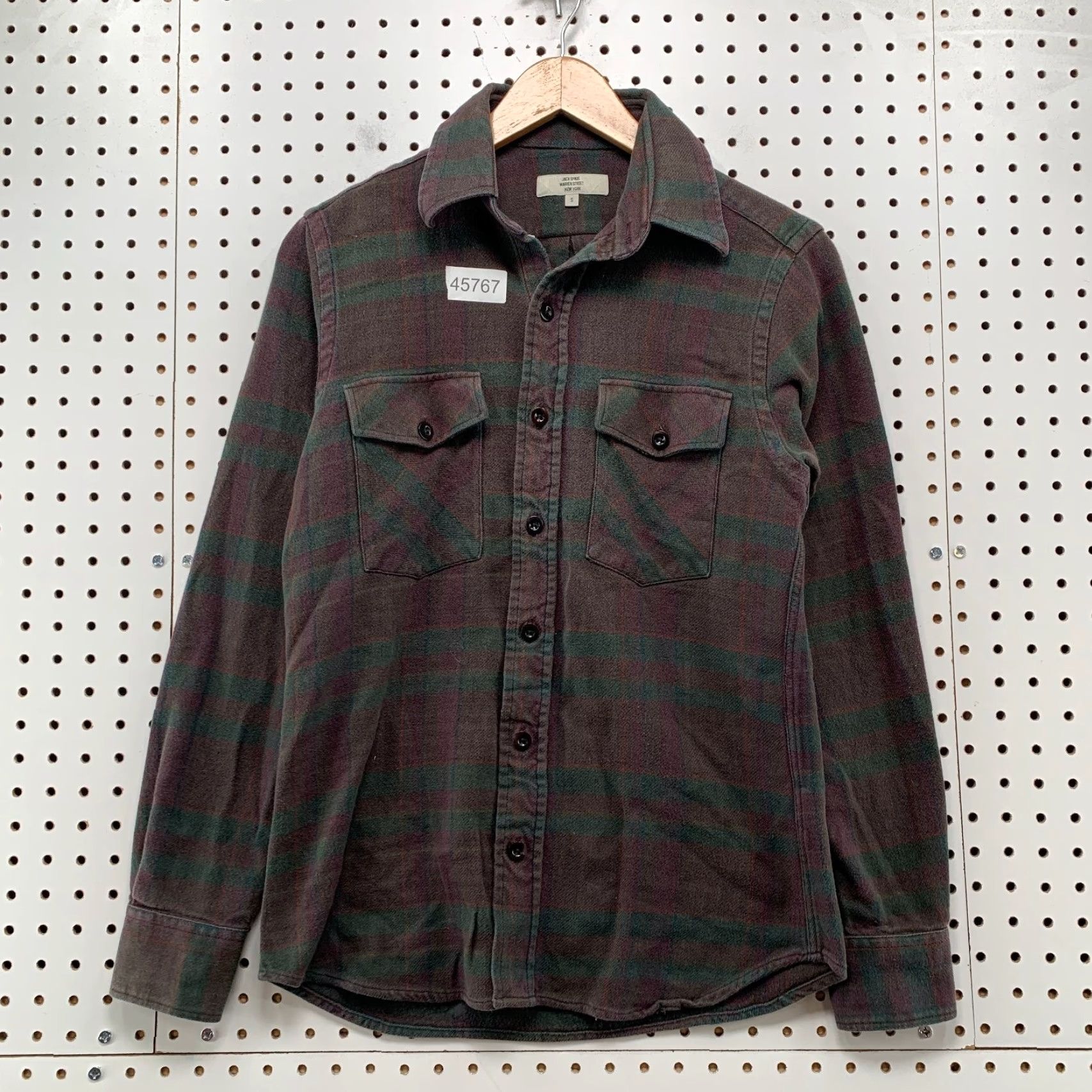 Vintage VINTAGE Jack Spade Flannel Button Shirt Mens S Plaid Green Red Workwear Pockets Size US S / EU 44-46 / 1 - 2 Thumbnail