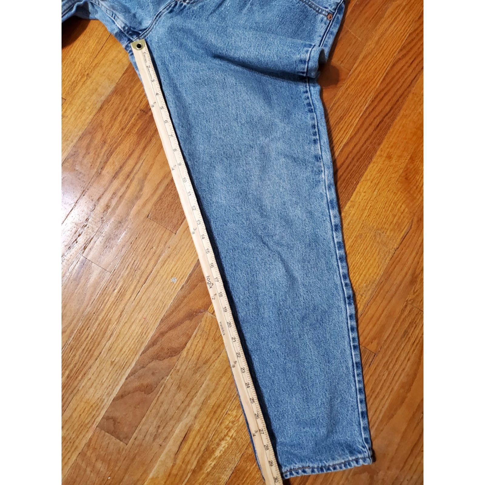 Levi's VINTAGE Levi's 560 Jeans Womens 12 Blue Denim Batwing 32x31 Loose Straight High Rise 5-Pocket Medium Wash 100% Cotton Mens? Womens Size 34" / US 12 / IT 48 - 2 Thumbnail