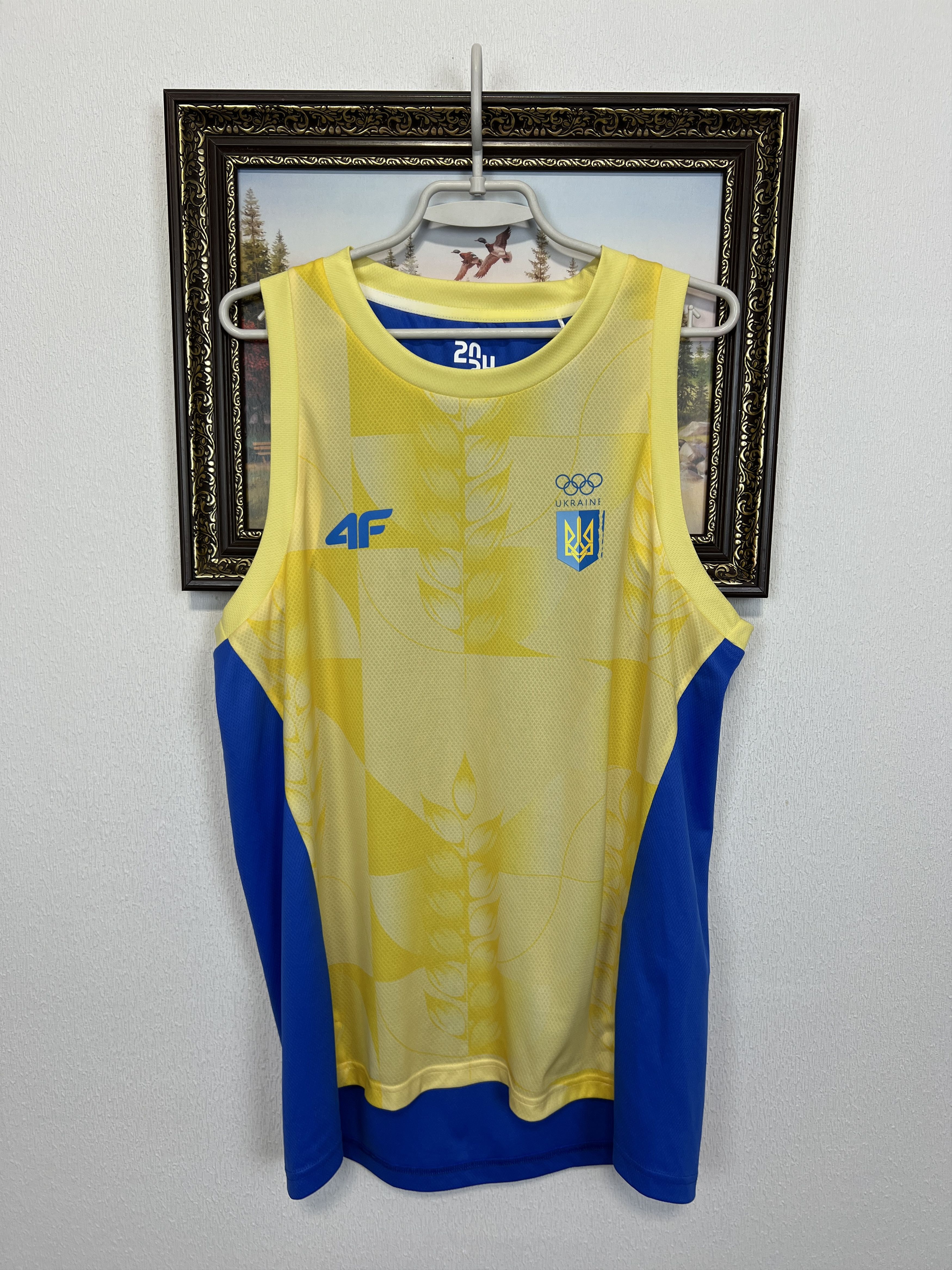 Vintage 4F Ukraine Olympics Train Vest Shirt Sport Jersey Trikot Size US L / EU 52-54 / 3 - 1 Thumbnail