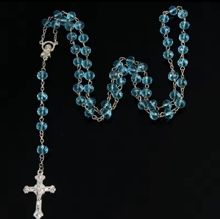 Jewelry Victoria Pearl Imitation Blue Crystal Beads Necklace Size ONE SIZE - 1 Thumbnail
