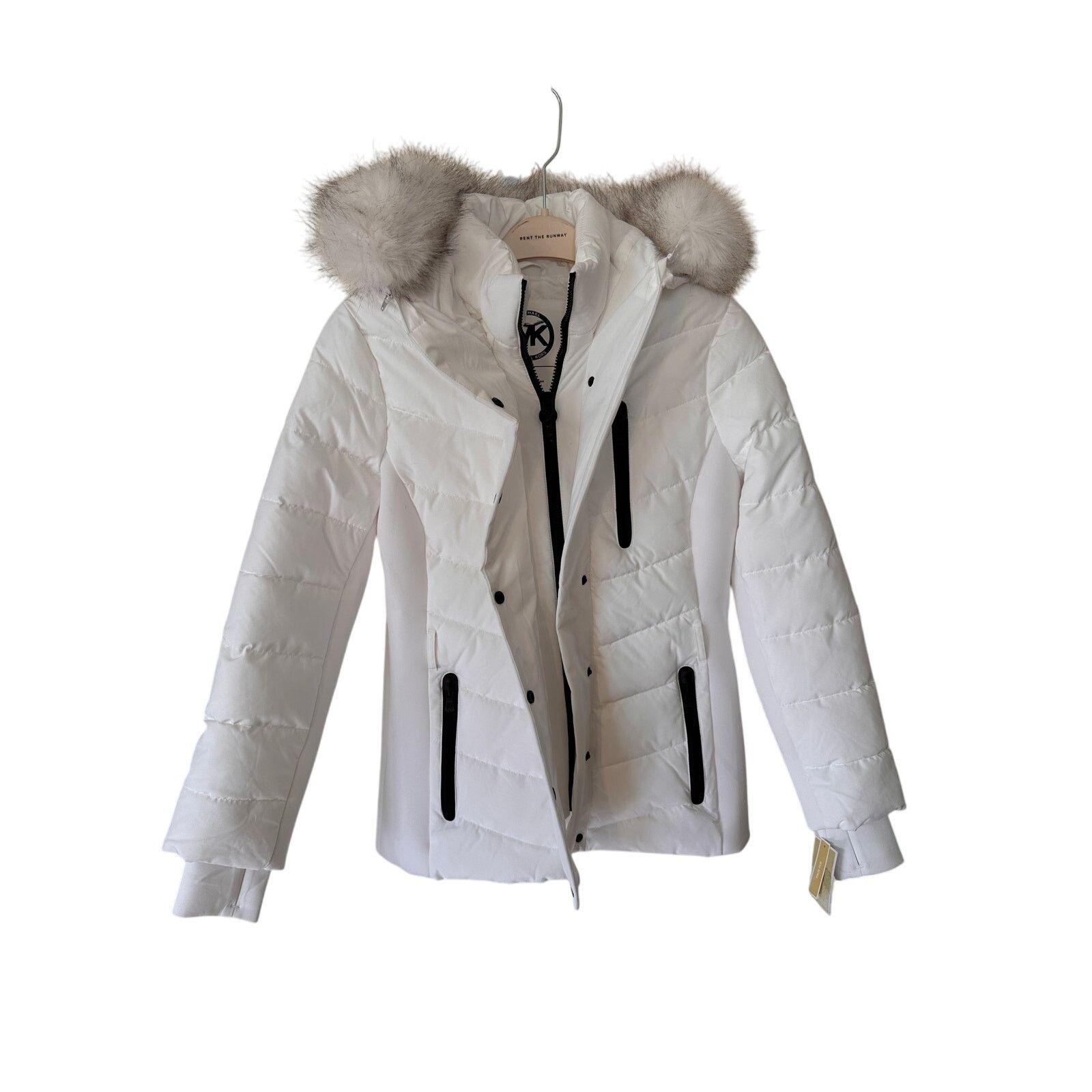 NWD Michael Kors White Winter Puffer Jacket size Small