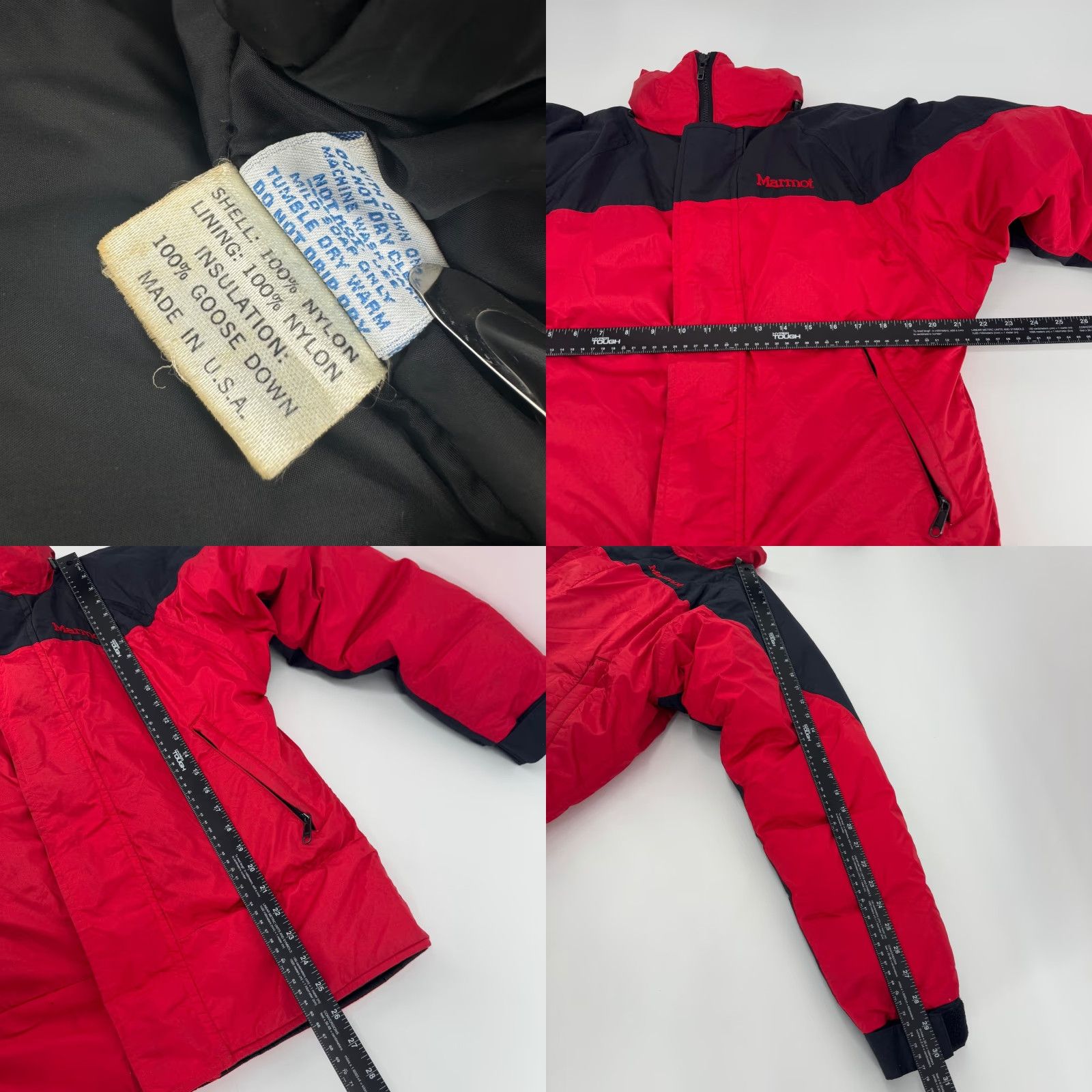 Marmot VINTAGE Marmot Jacket Puffer Mens Medium Red Black Down Goretex Ski Coat USA Size US M / EU 48-50 / 2 - 8 Thumbnail