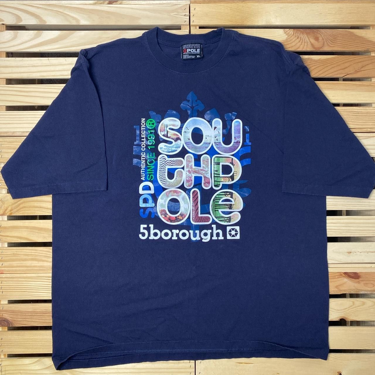 Southpole Vintage Southpole Navy Blue Y2K Hip Hop Tee Size XL Size US XL / EU 56 / 4 - 1 Thumbnail