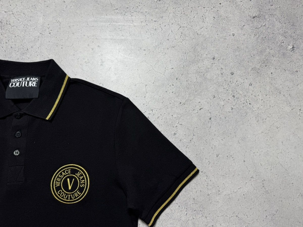 Versace Jeans Couture Versace Jeans Couture Luxury Black Polo Shirt Size M Size US M / EU 48-50 / 2 - 2 Thumbnail