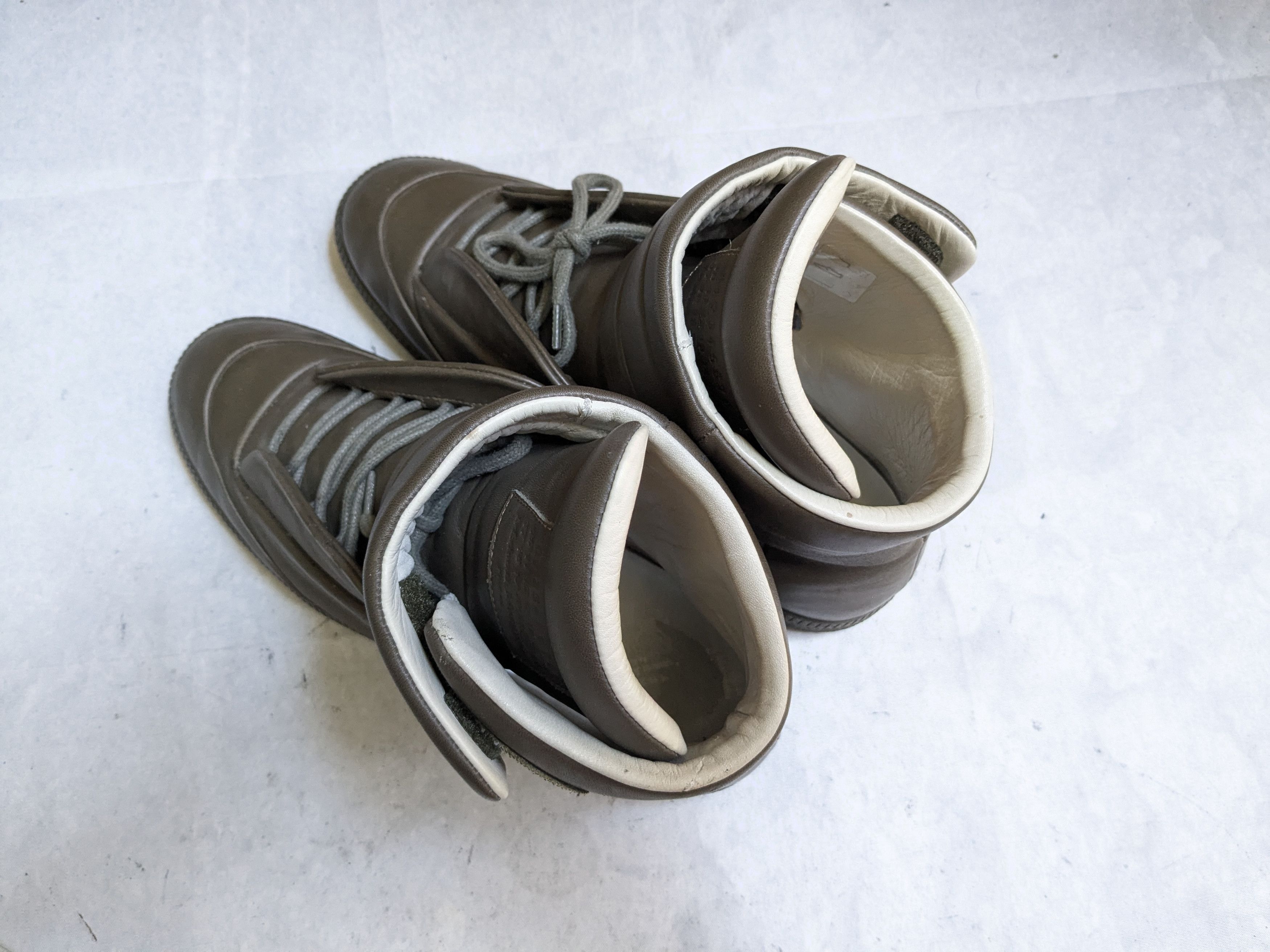 Maison Margiela Maison Margiela Future Olive Green 10 43 Leather High Tops Size US 10 / EU 43 - 15 Thumbnail
