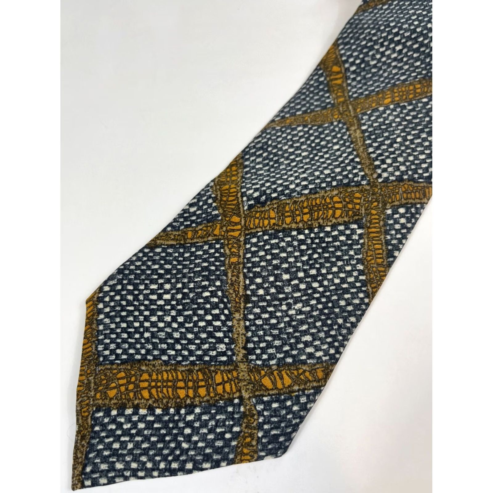 Ermenegildo Zegna Ermenegildo Zegna Silk Tie Geometric Made in Italy Men Tie 57"-60" Wide Multicolor Top Designer Pattern Geometric Mens Silk Tie Size ONE SIZE - 4 Thumbnail