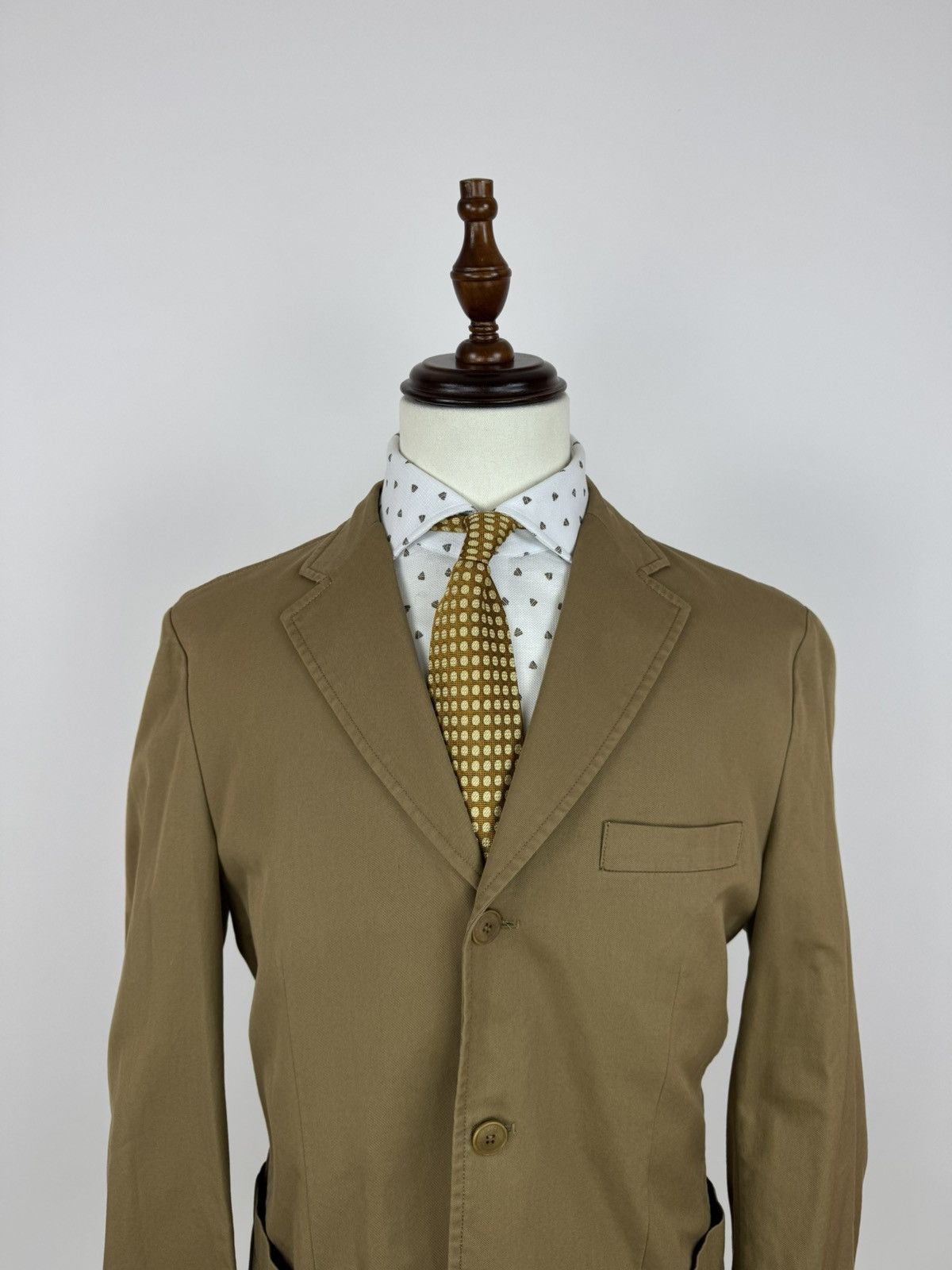 Other VASTO unlined Blazer cotton beige camel sports jacket sz 50 Size 42R - 2 Thumbnail